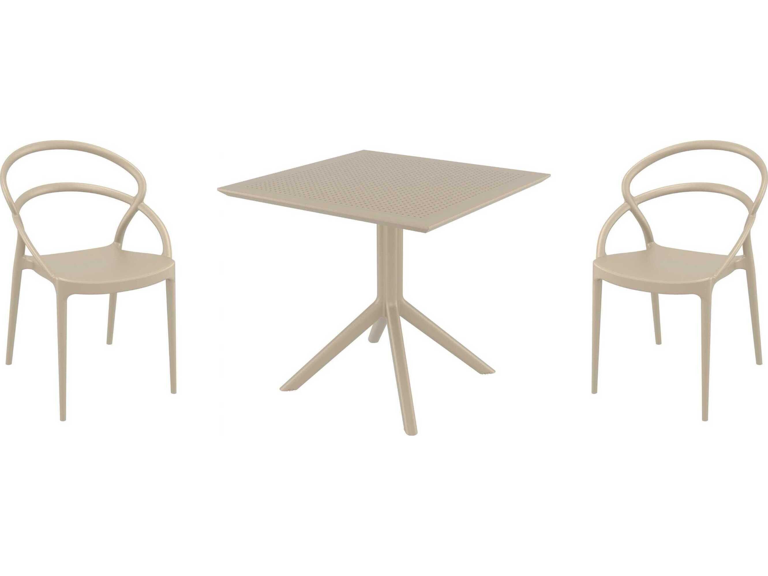 Compamia Pia Taupe Polypropylene Dining Set