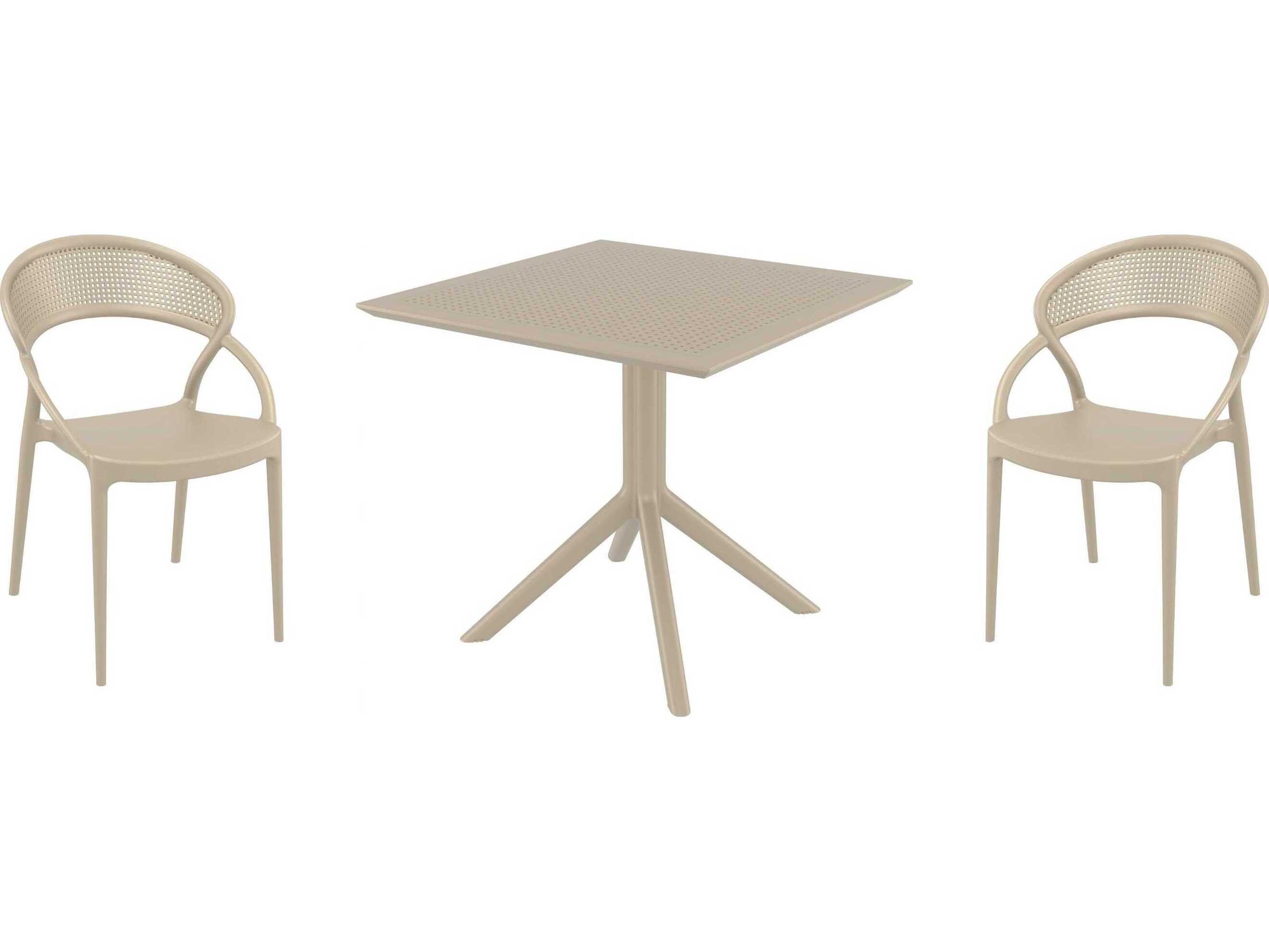 Compamia Sunset Taupe Polypropylene Dining Set