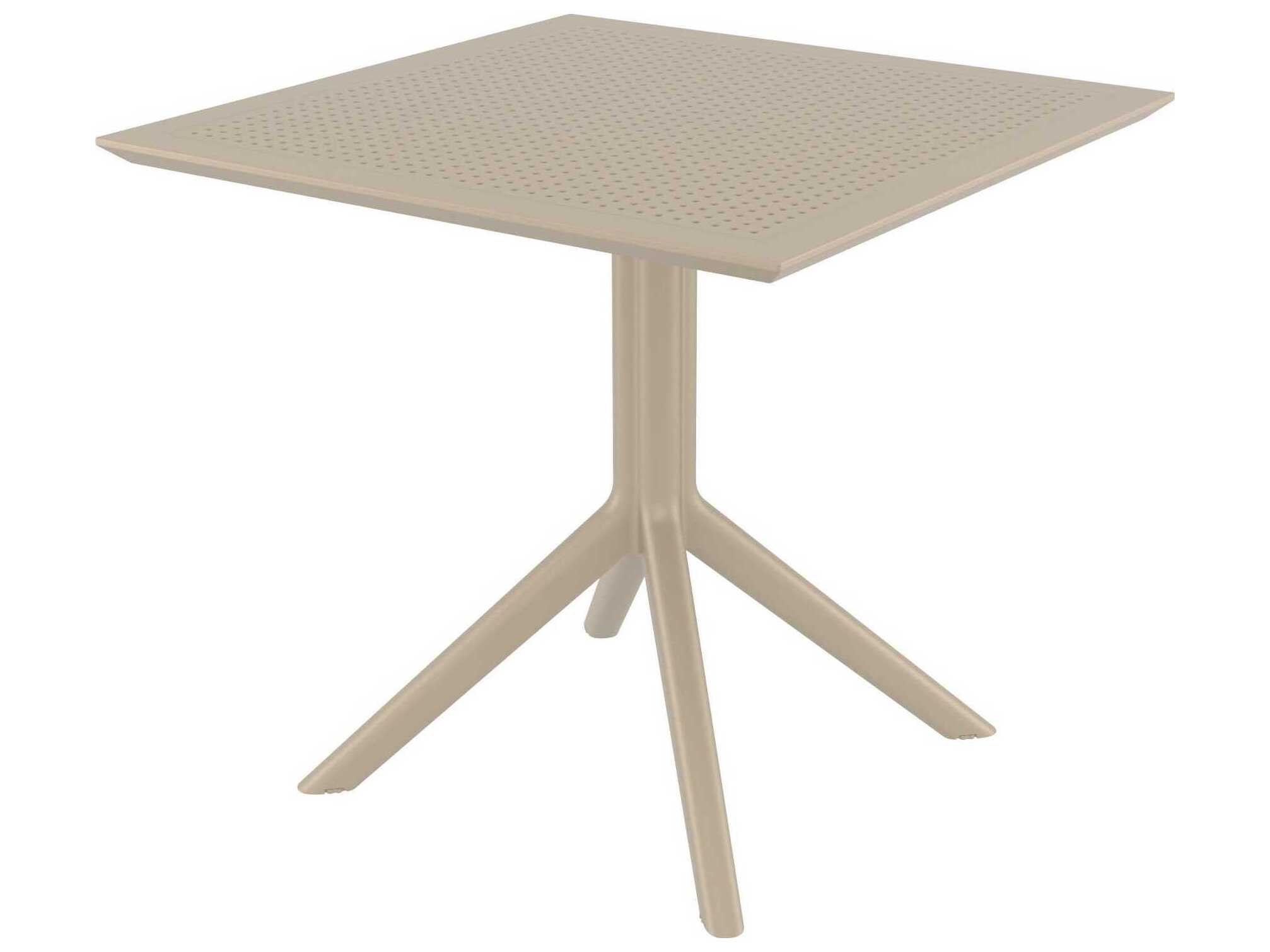 Compamia Sky Taupe Polypropylene Square Dining Table