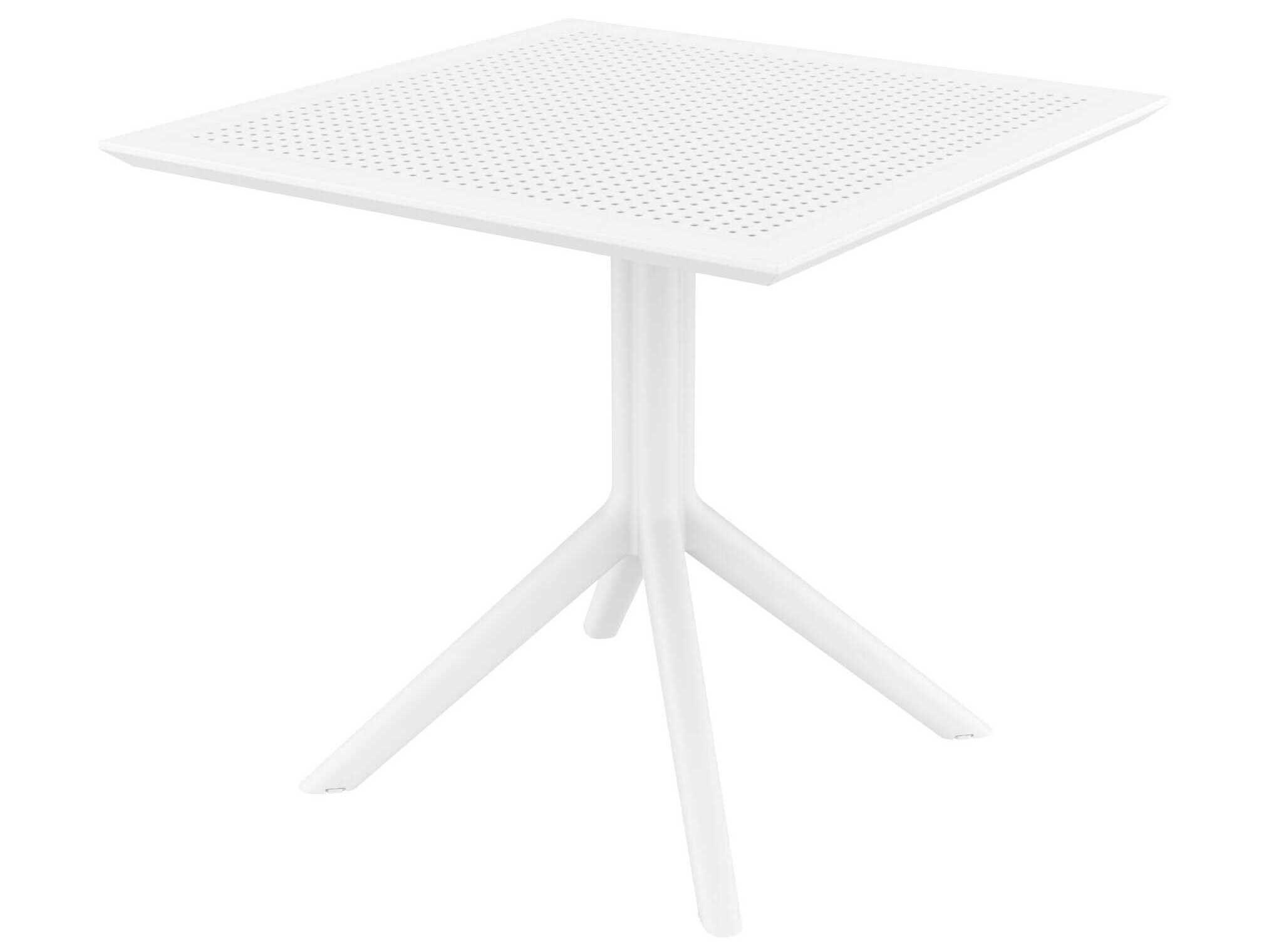 Compamia Sky White Polypropylene Square Dining Table