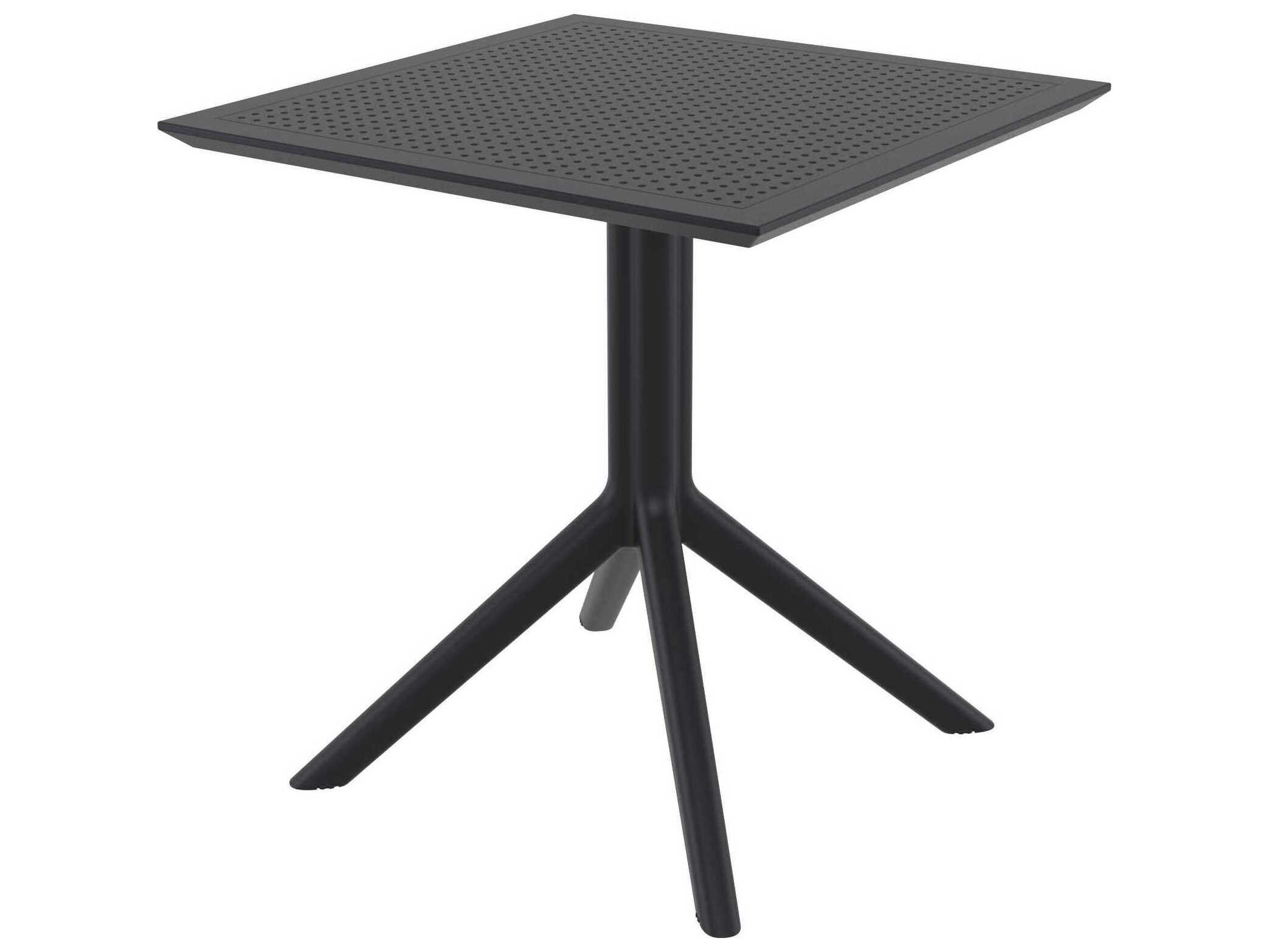 Compamia Sky Black Polypropylene Square Dining Table