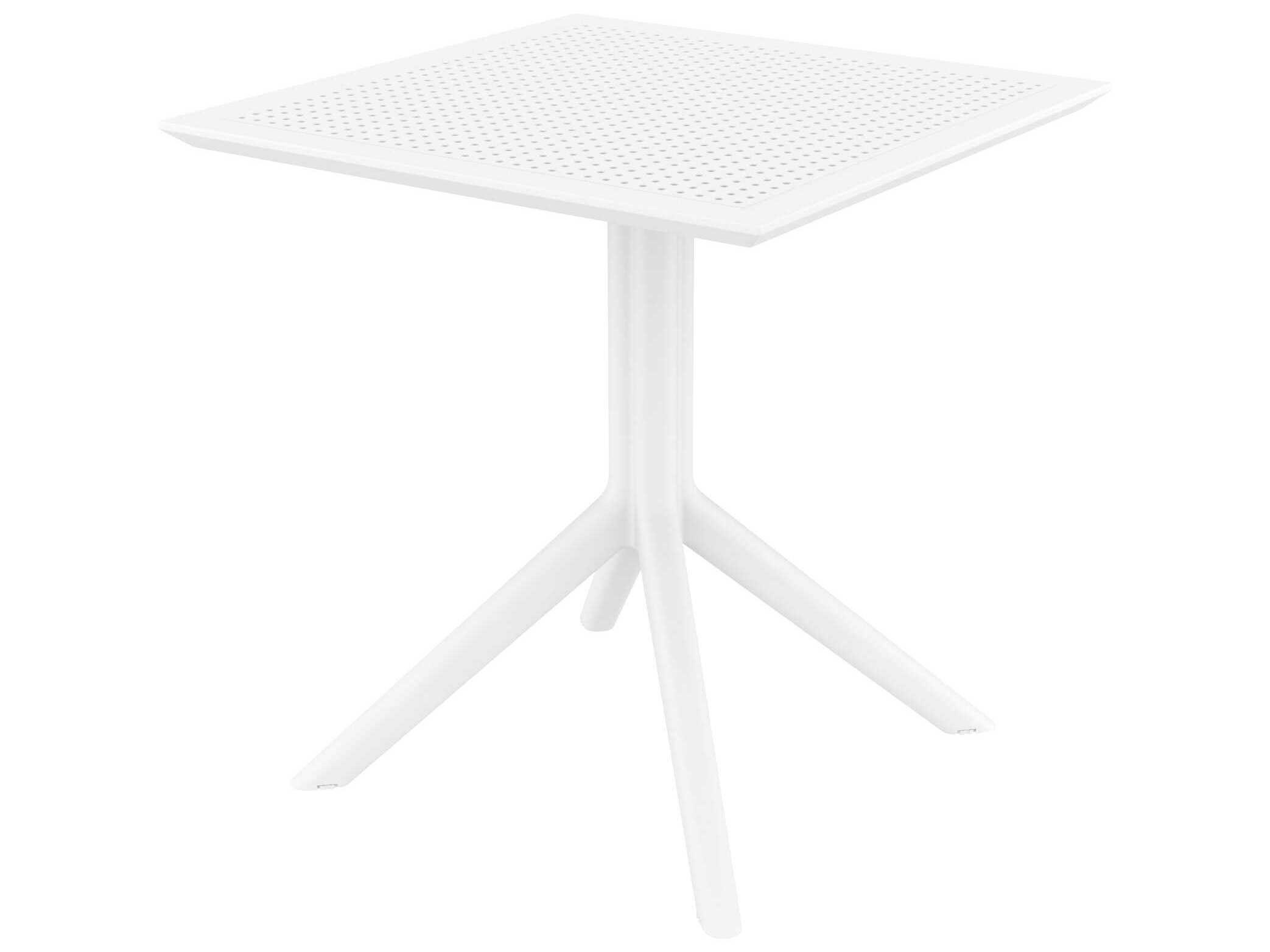 Compamia Sky White Polypropylene Square Dining Table