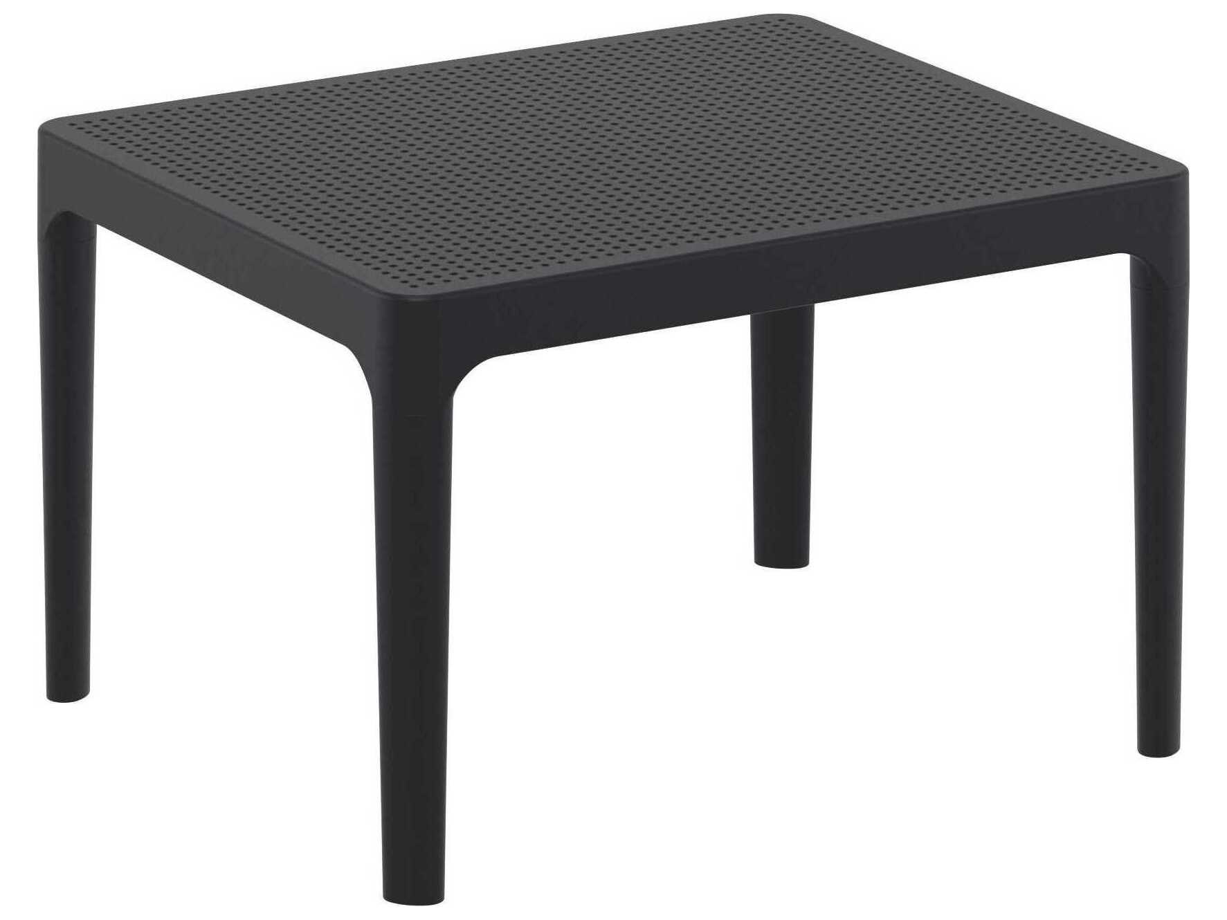 Compamia Sky Black Polypropylene Rectangular End Table