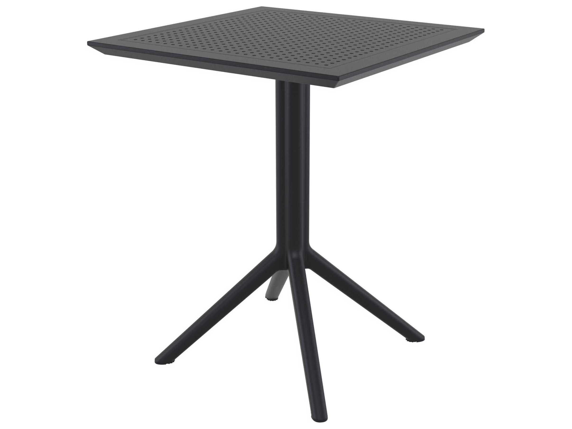 Compamia Sky Black Polypropylene Square Dining Table