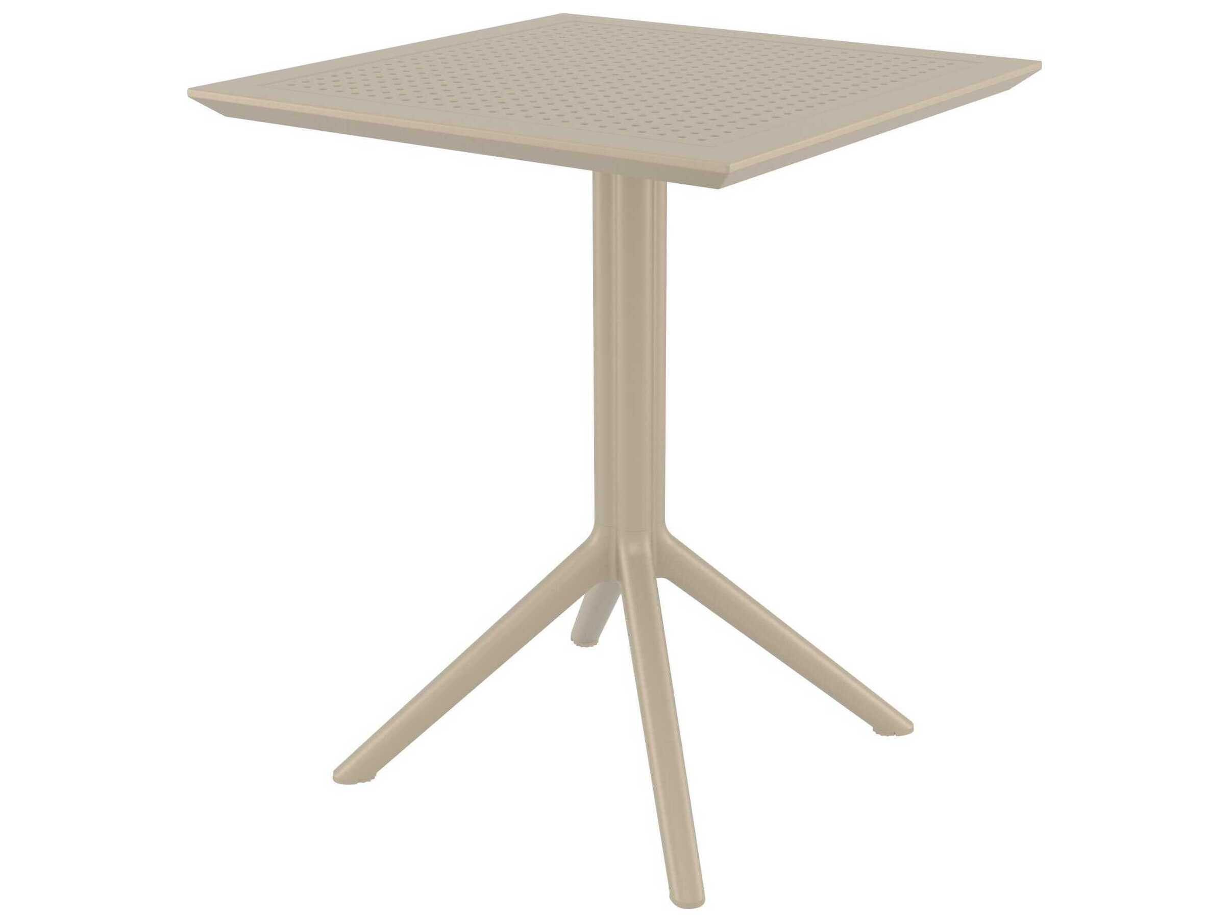 Compamia Sky Taupe Polypropylene Square Dining Table