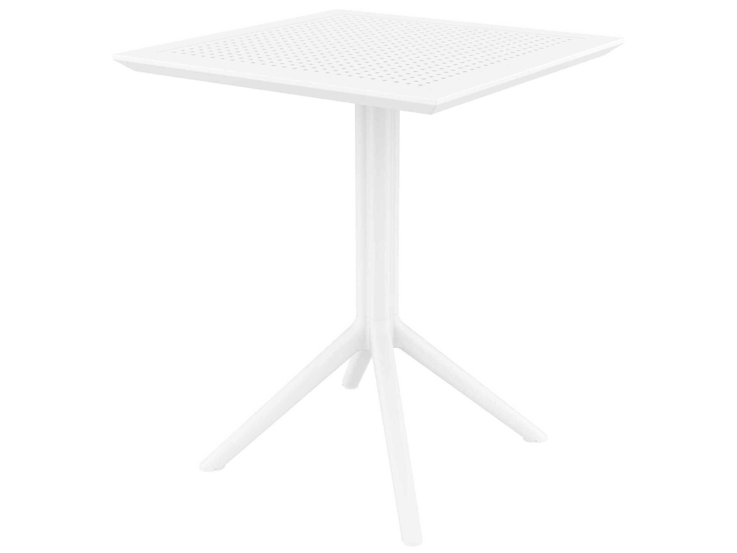 Compamia Sky White Polypropylene Square Dining Table