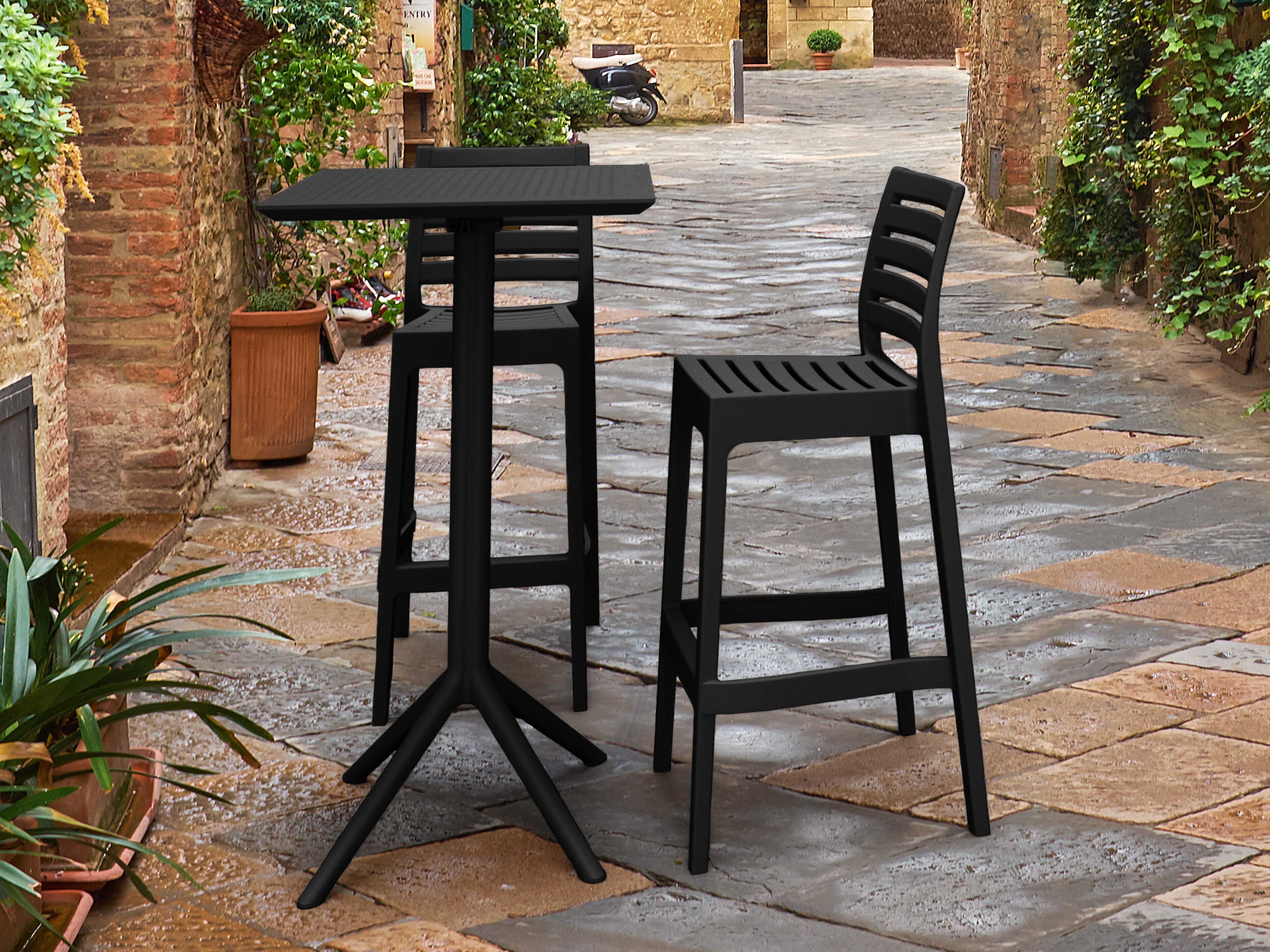 Compamia Sky Black Polypropylene Dining Set