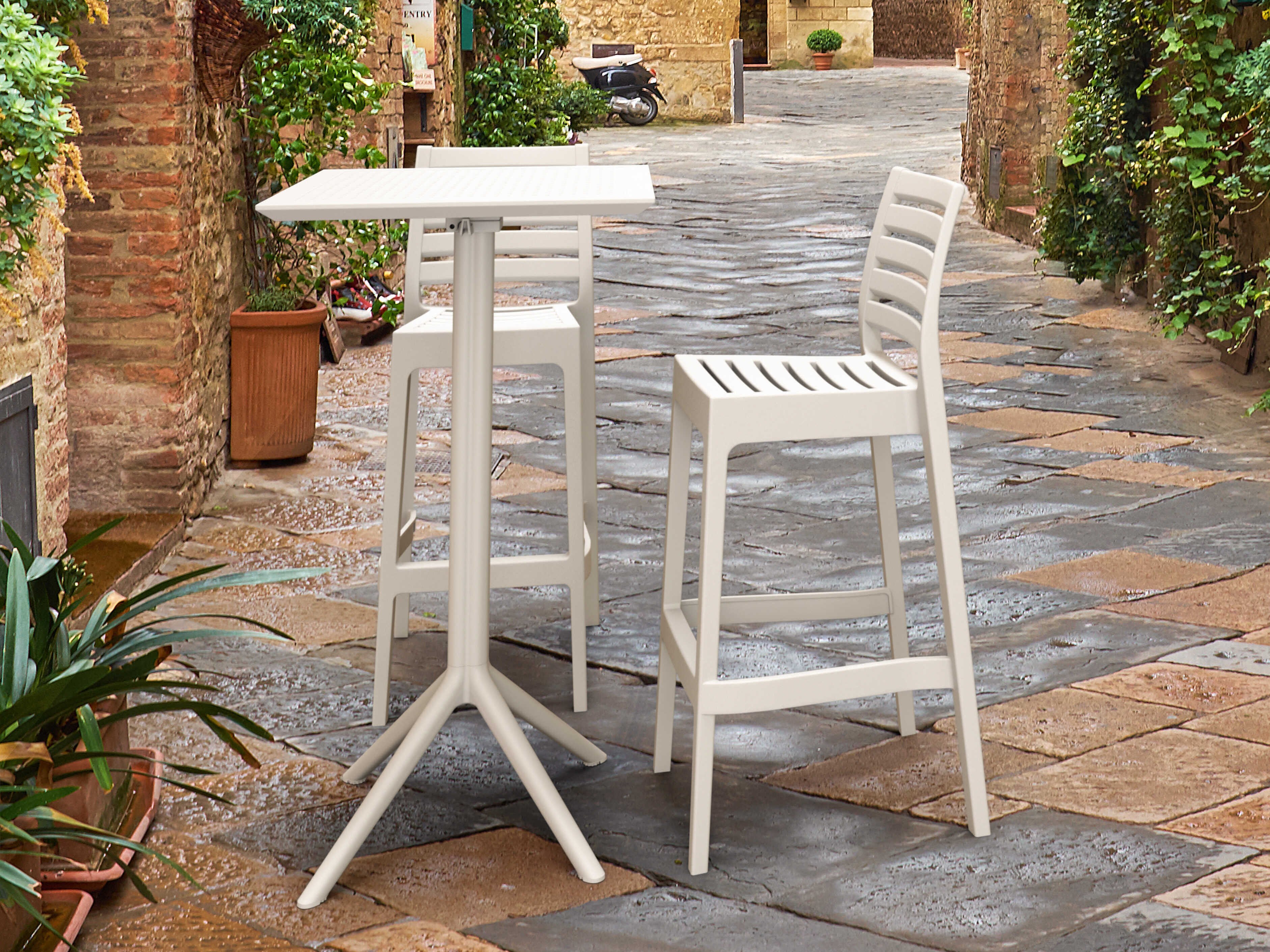 Compamia Sky White Polypropylene Dining Set