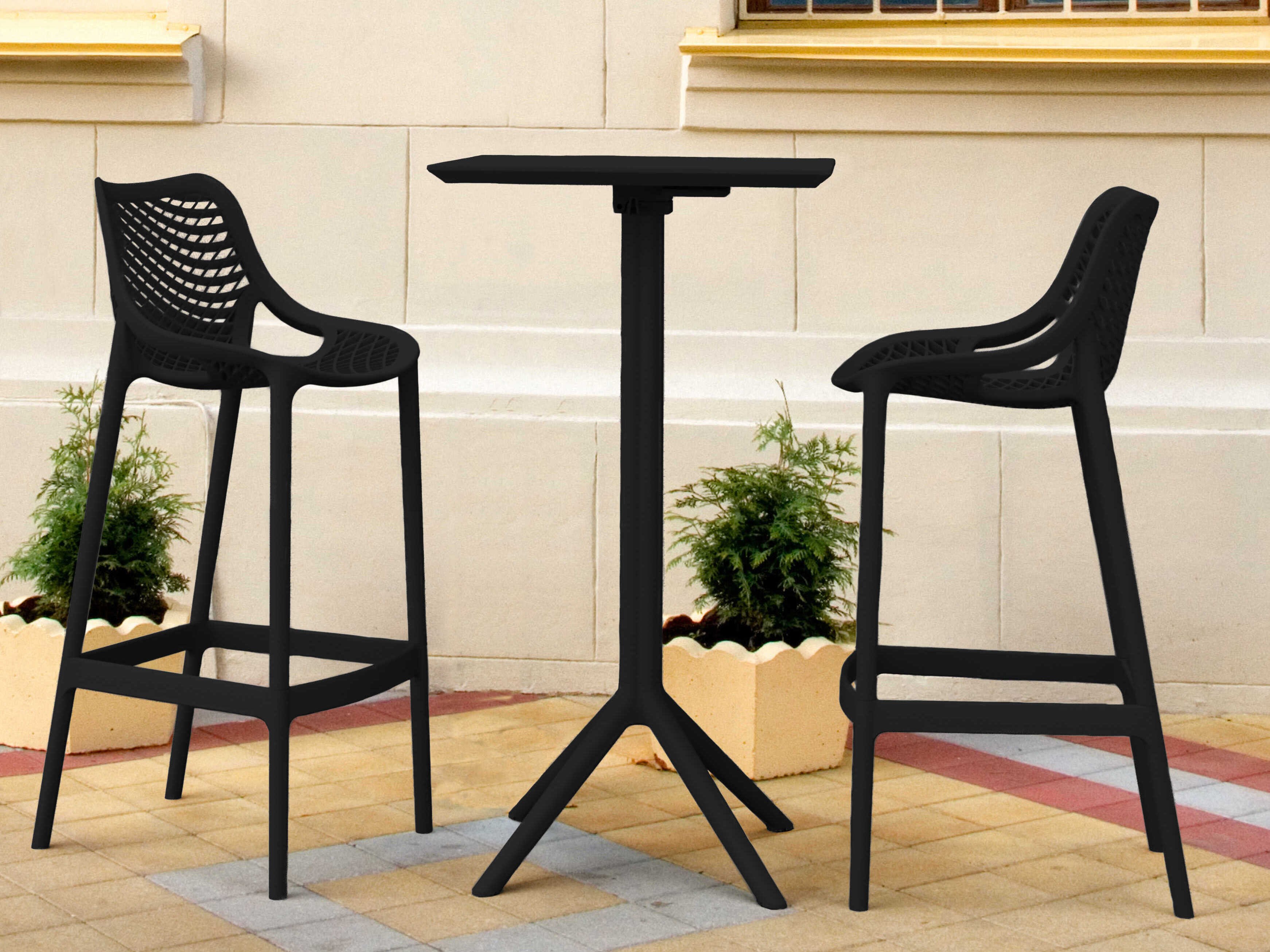 Compamia Sky Black Polypropylene Dining Set