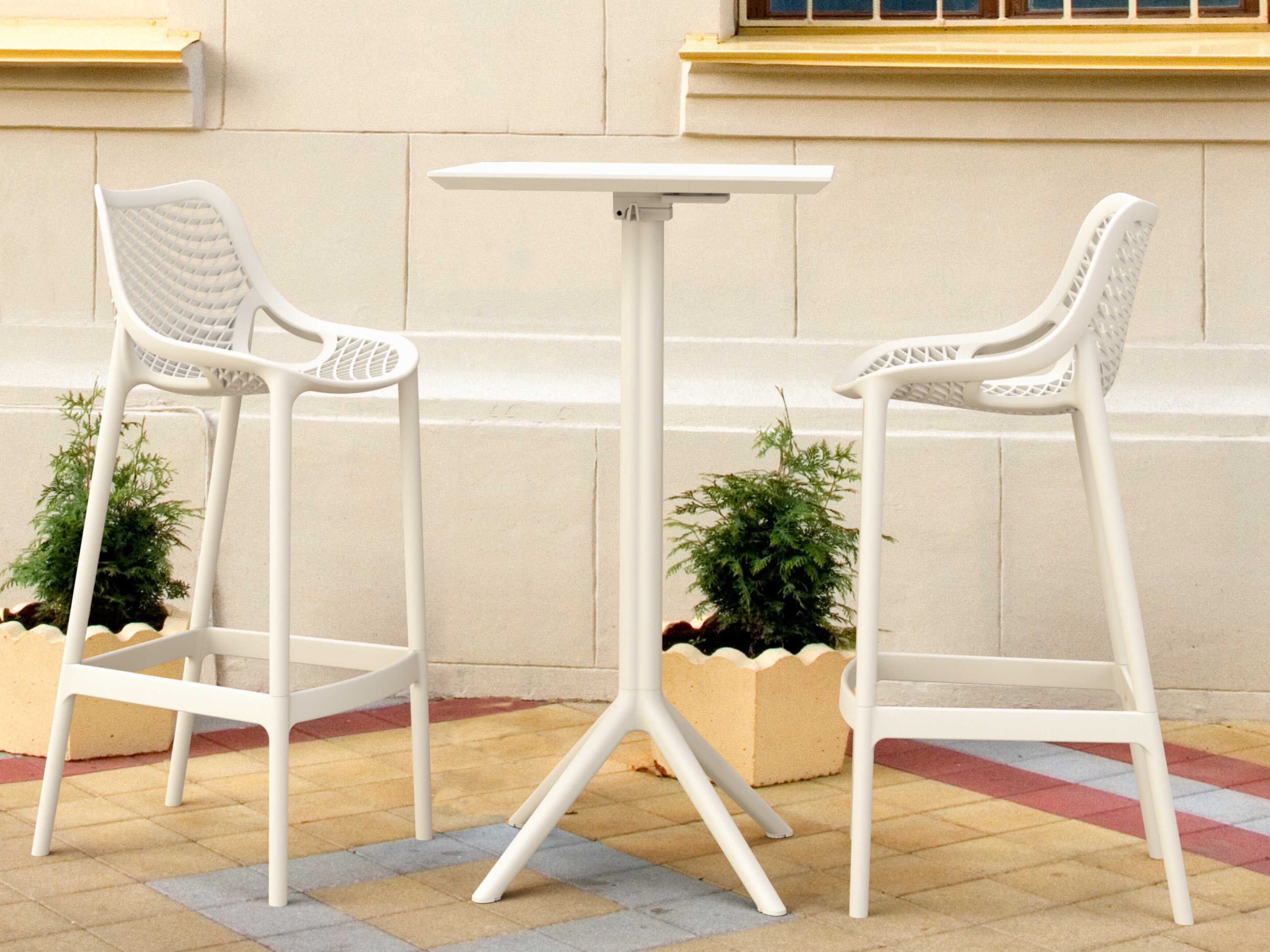 Compamia Sky White Polypropylene Dining Set