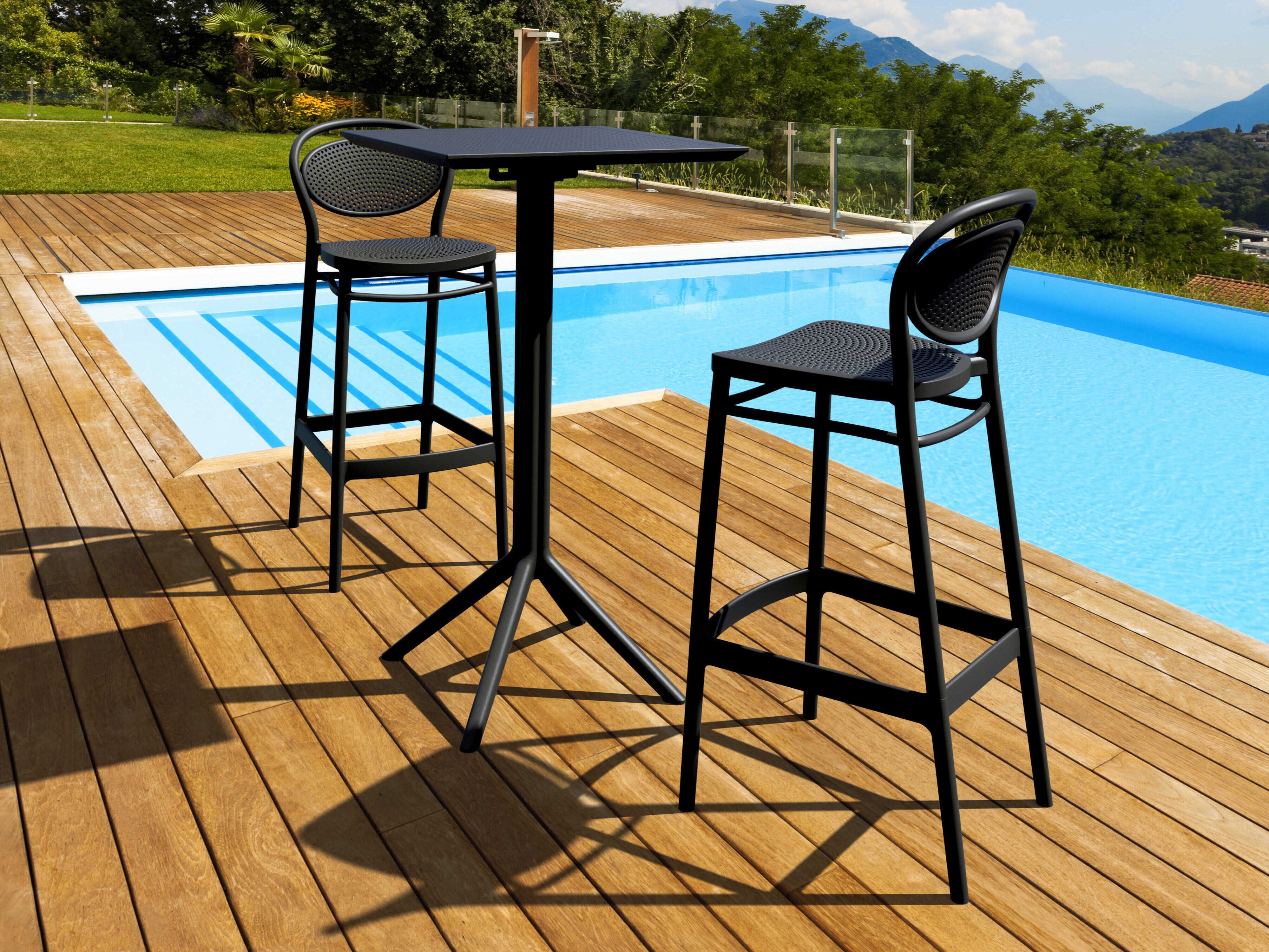 Compamia Sky Black Polypropylene Dining Set