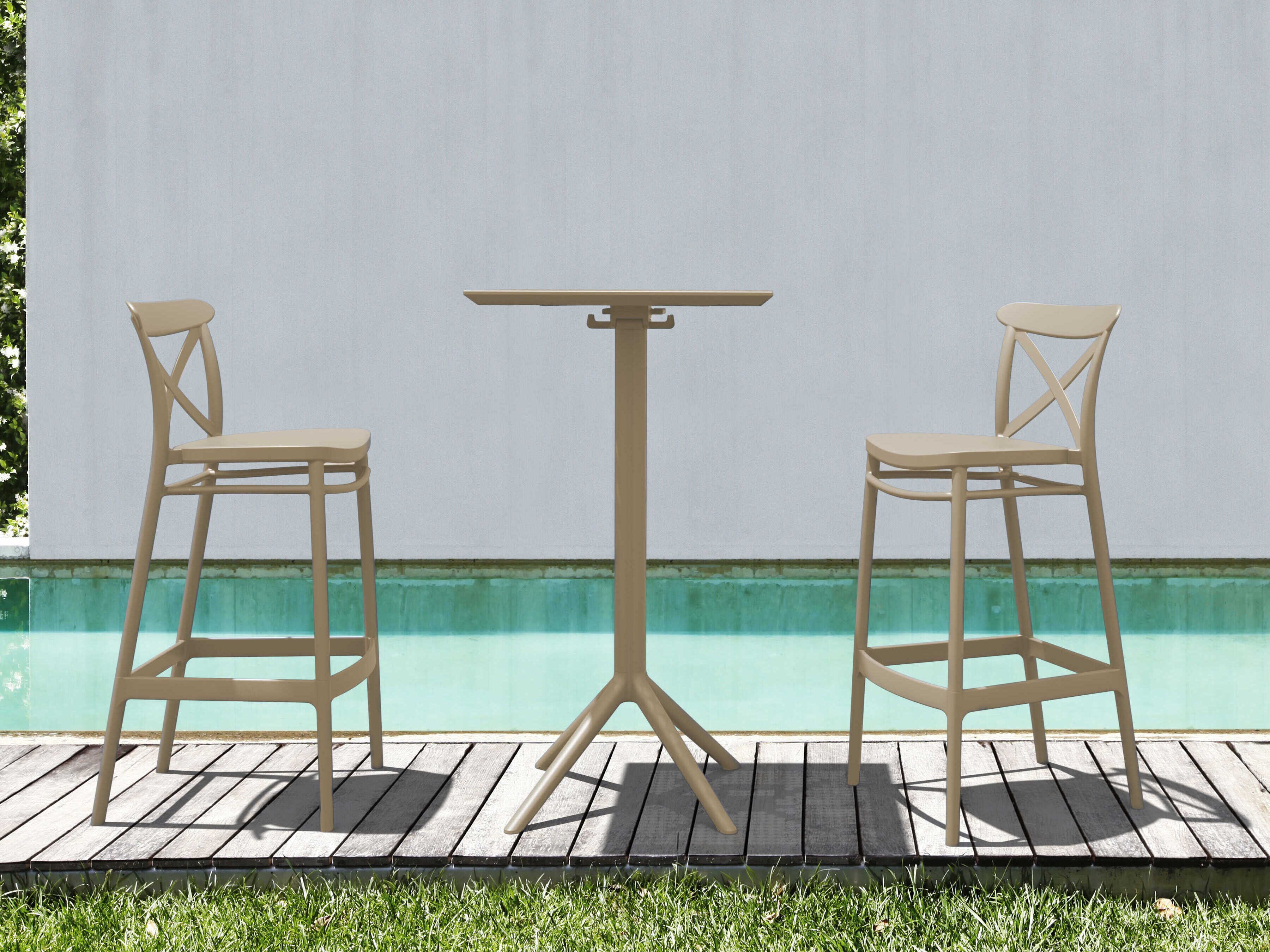 Compamia Sky Taupe Polypropylene Dining Set