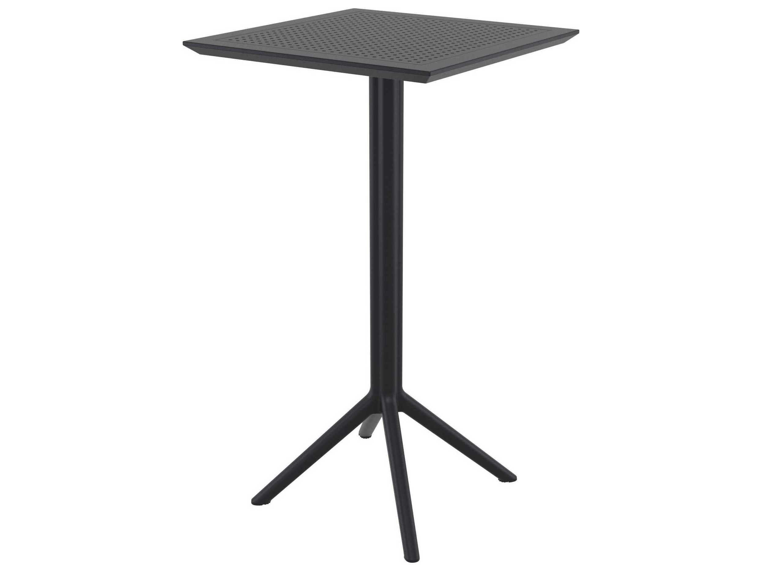 Compamia Sky Black Polypropylene Square Bar Table