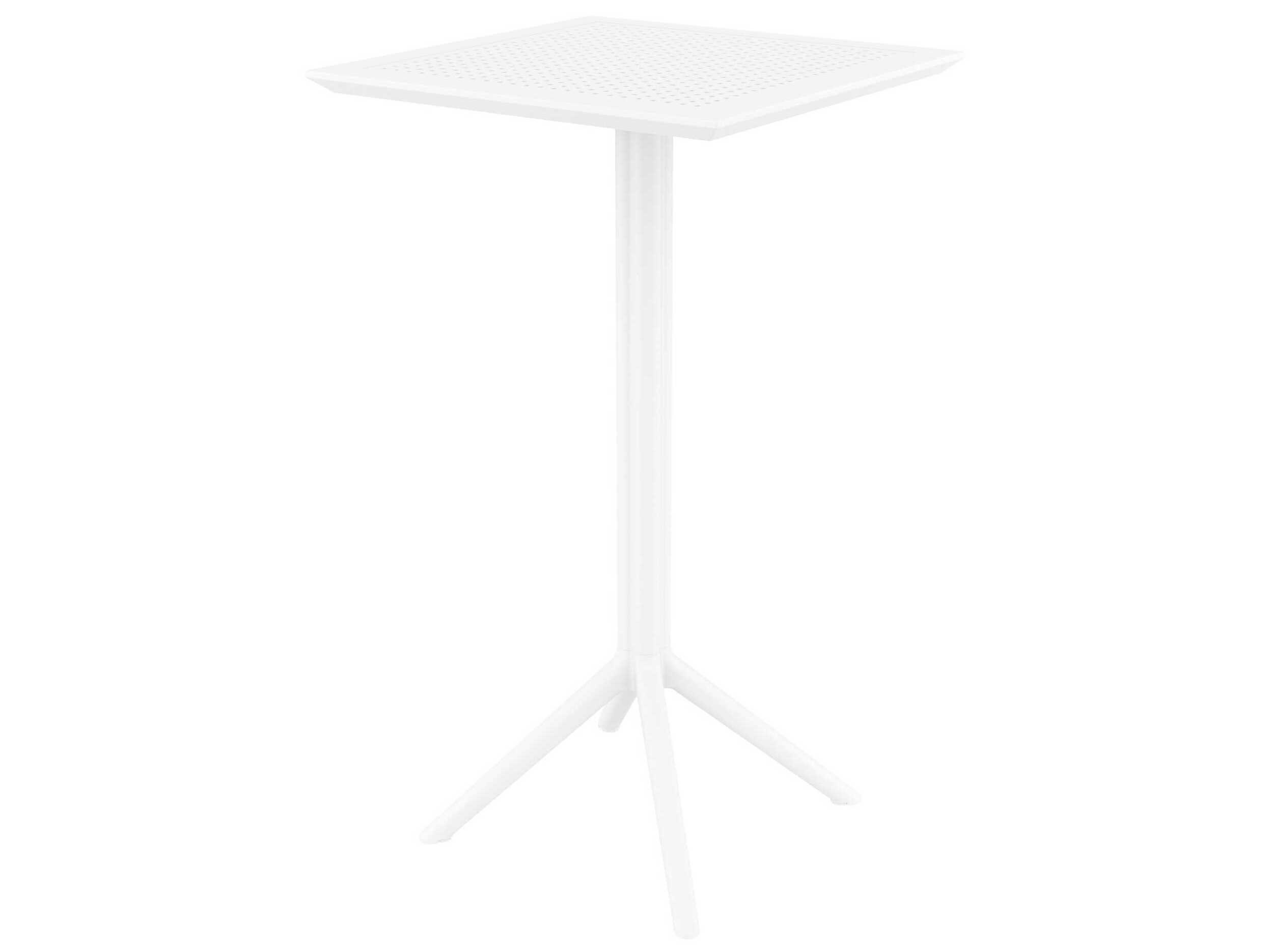 Compamia Sky White Polypropylene Square Bar Table