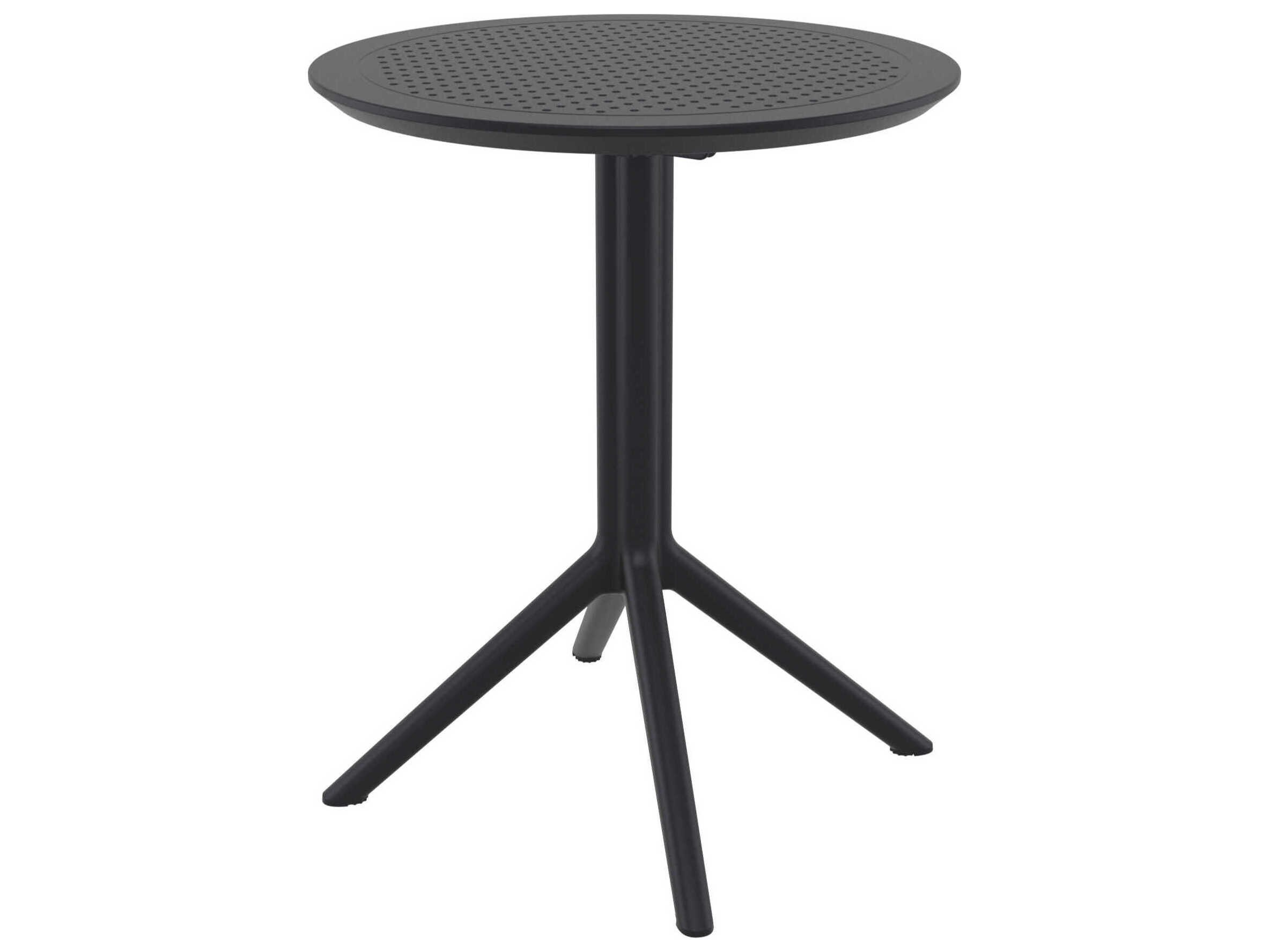 Compamia Sky Black Polypropylene Round Dining Table