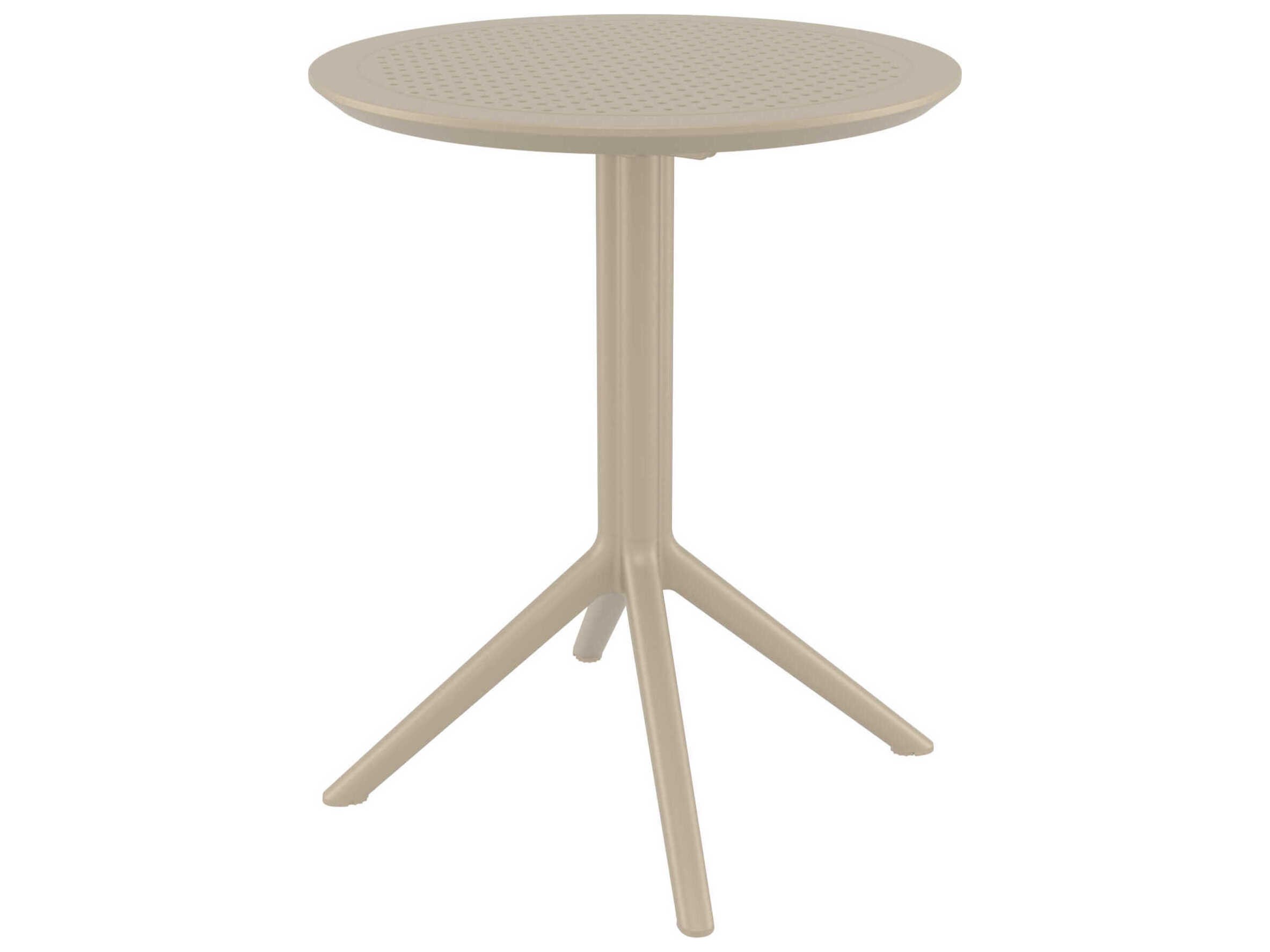 Compamia Sky Taupe Polypropylene Round Dining Table