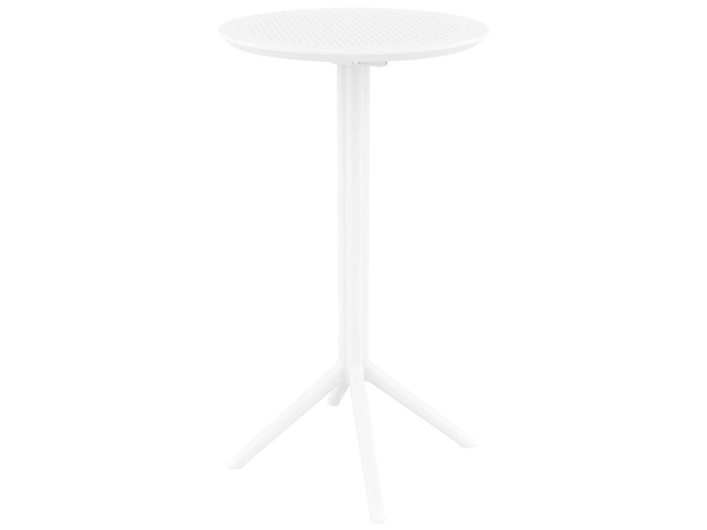 Compamia Sky White Polypropylene Round Bar Table