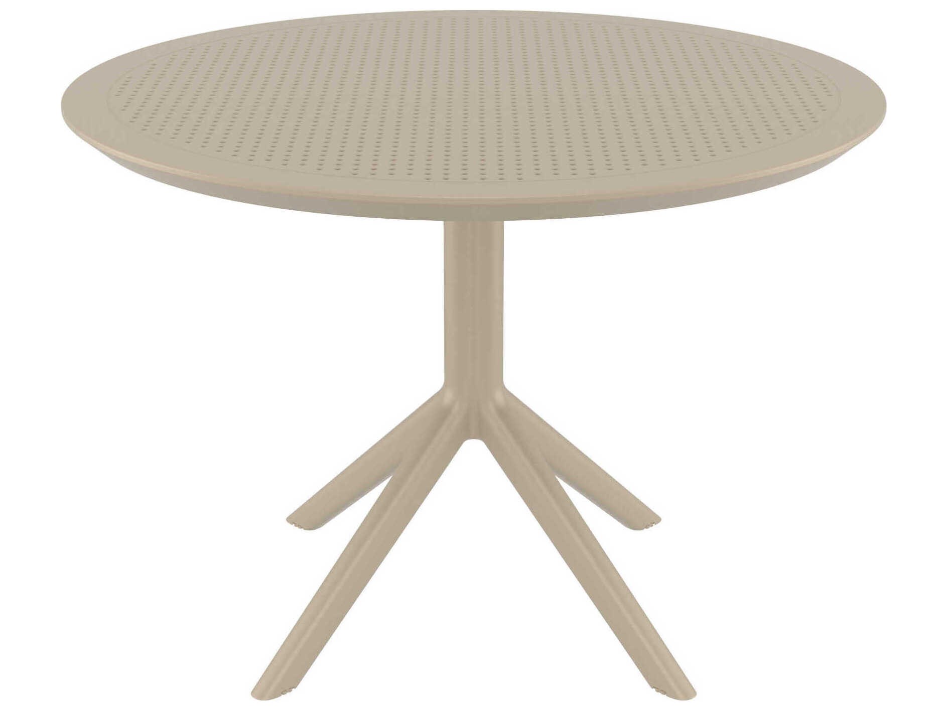 Compamia Sky Taupe Polypropylene Round Dining Table
