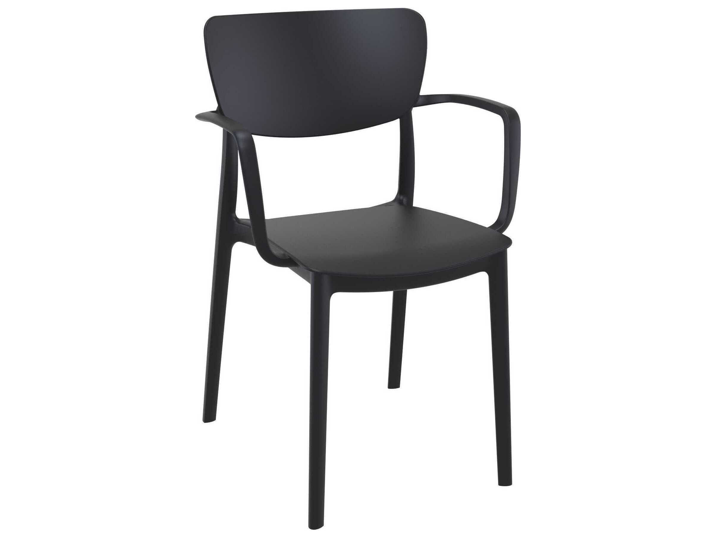 Compamia Lisa Black Polypropylene Resin Dining Chair (Set of 2)