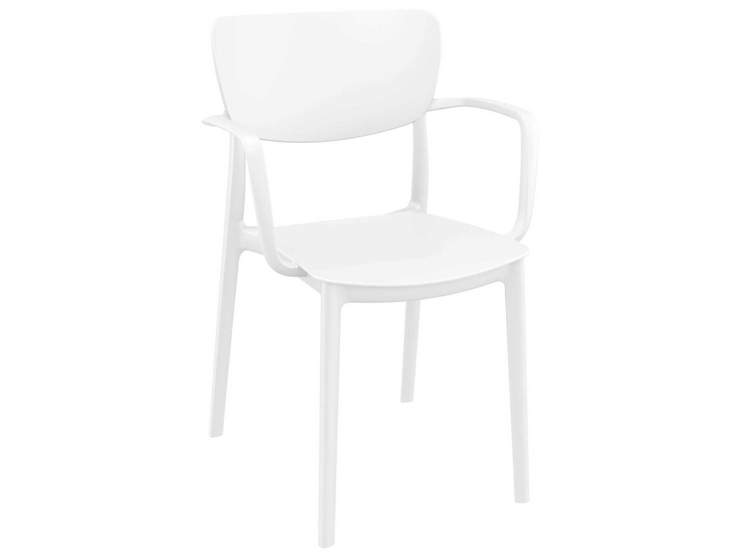 Compamia Lisa White Polypropylene Resin Dining Chair (Set of 2)