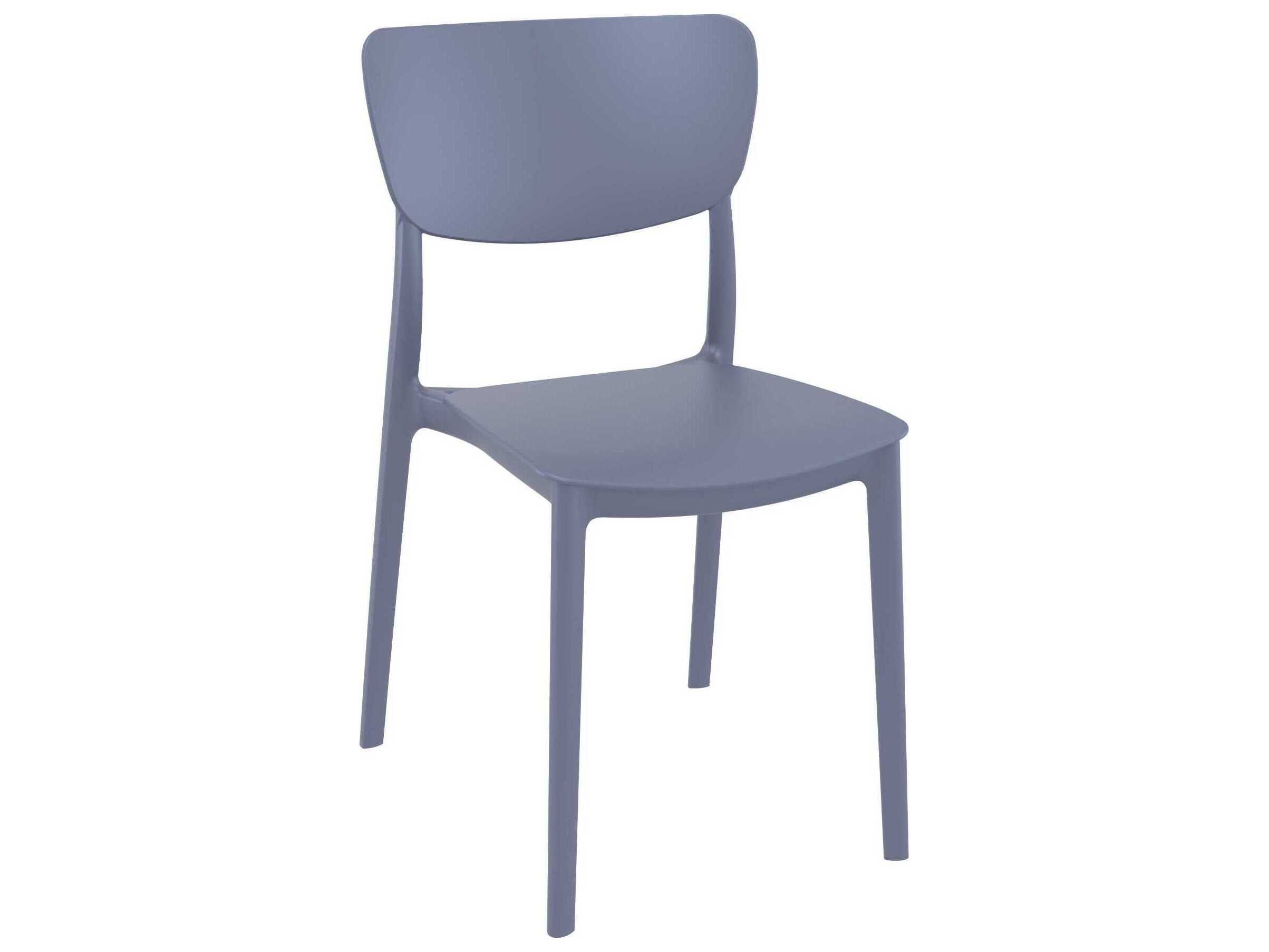 Compamia Monna Dark Gray Resin Dining Chair (Set of 2)