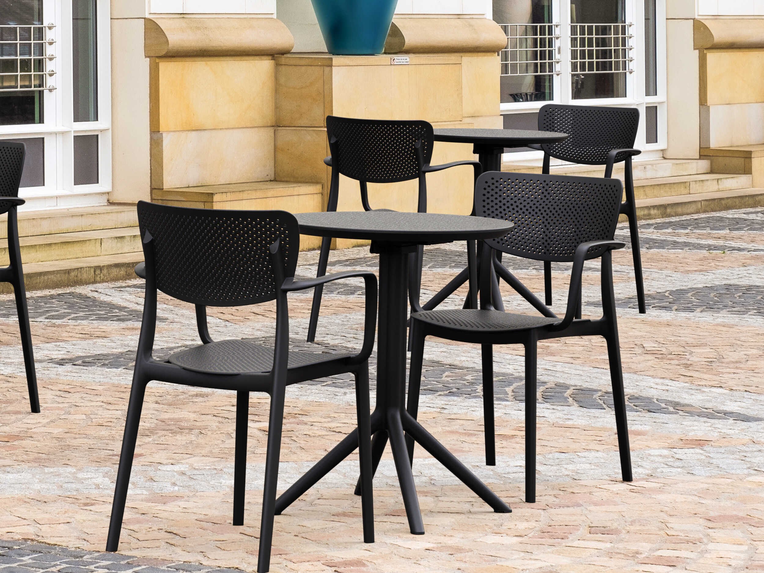 Compamia Loft Black Polypropylene Dining Set