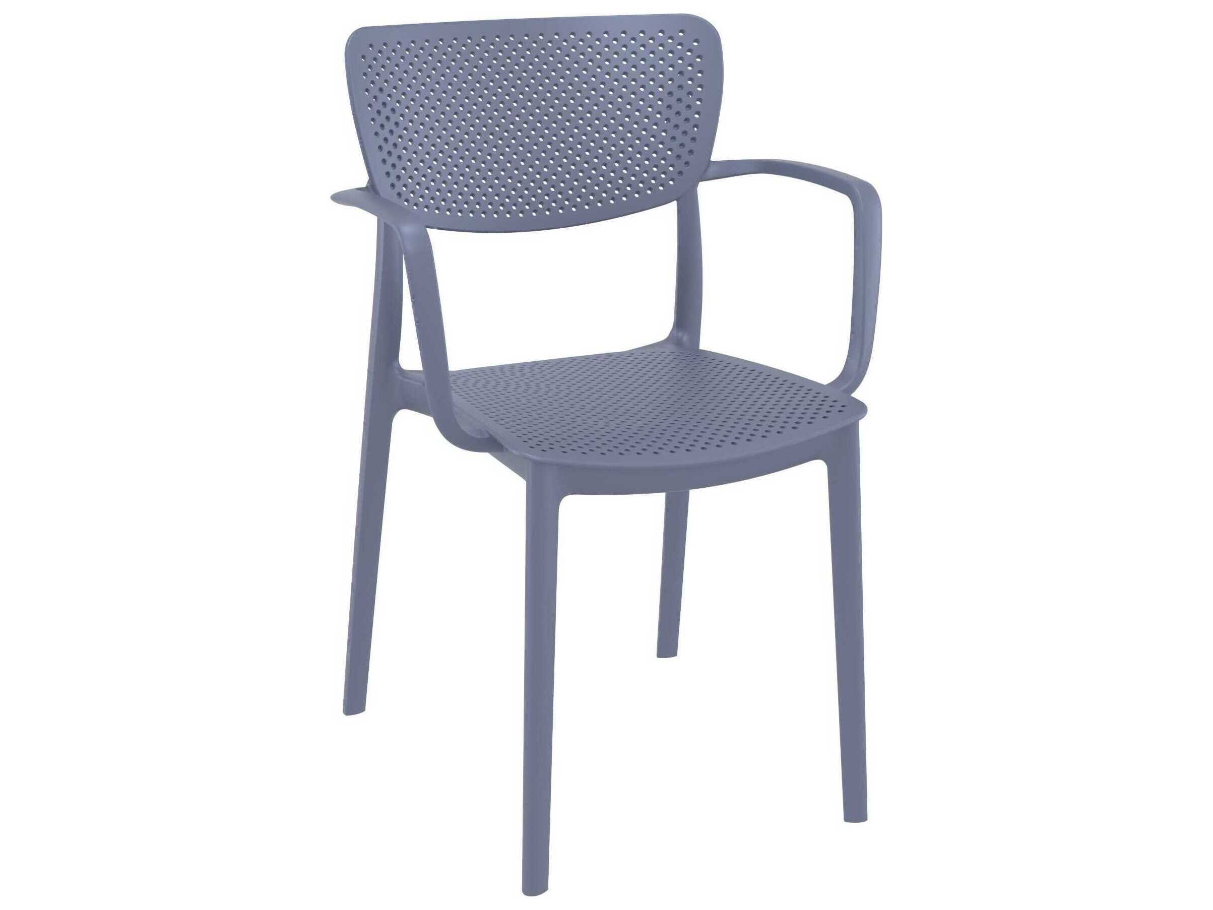 Compamia Loft Dark Gray Polypropylene Dining Chair (Set of 2)