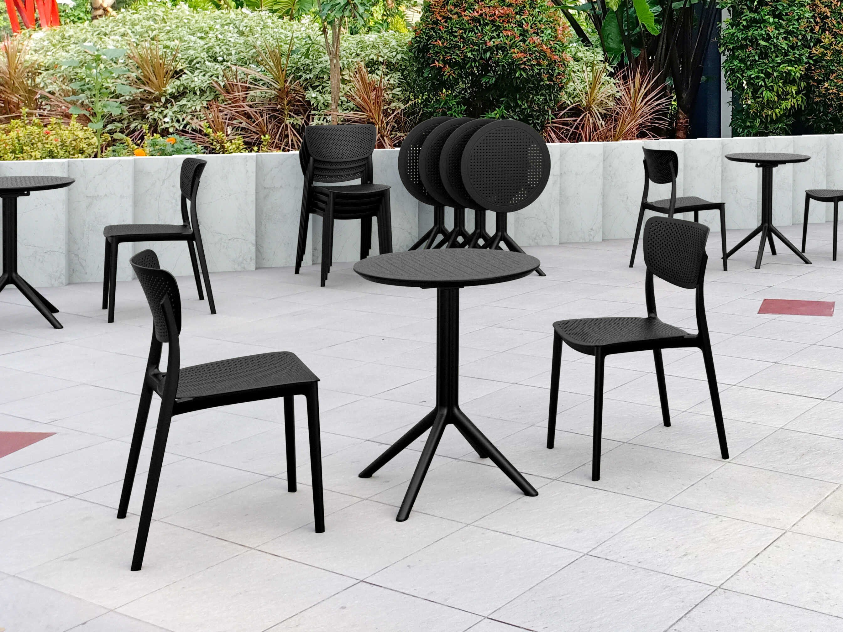 Compamia Lucy Black Polypropylene Dining Set