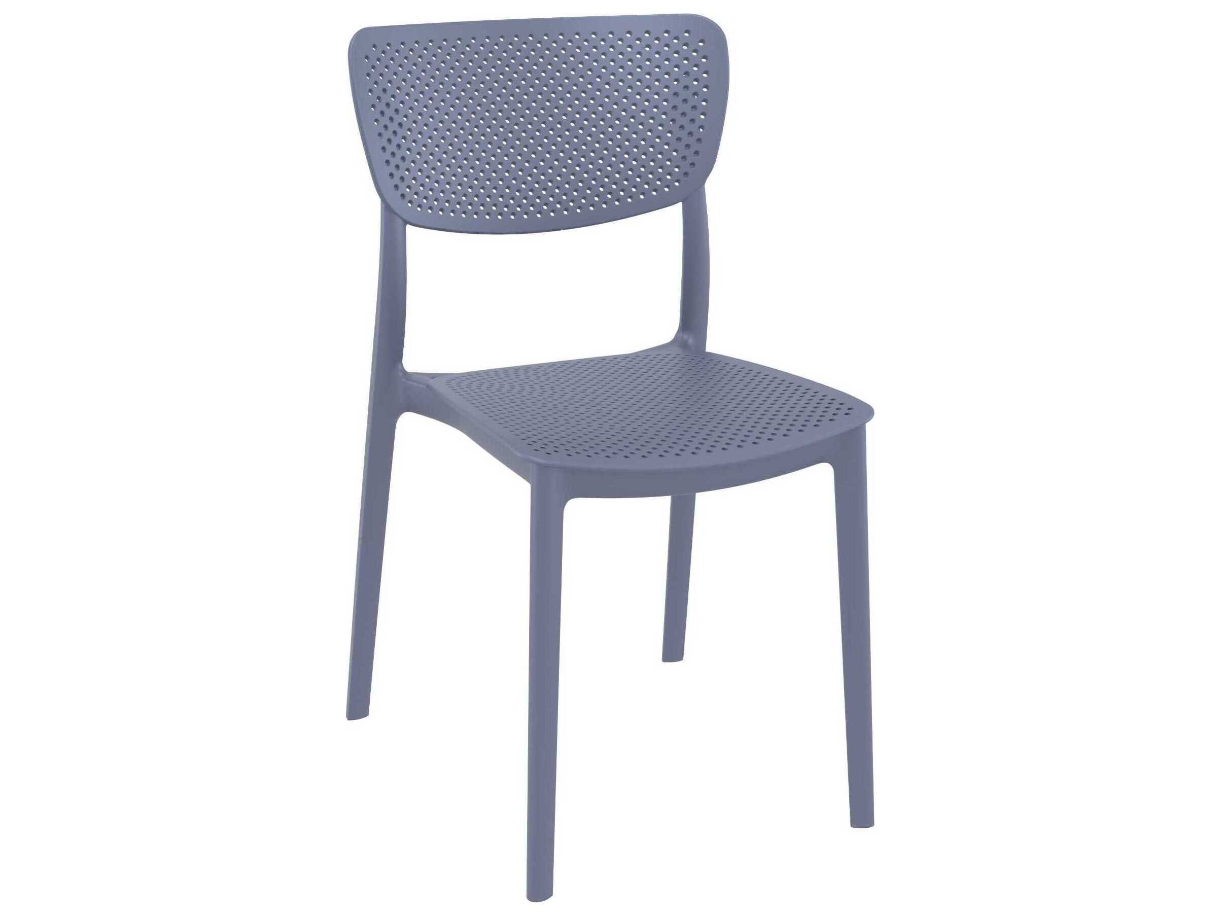 Compamia Lucy Dark Gray Polypropylene Dining Chair (Set of 2)