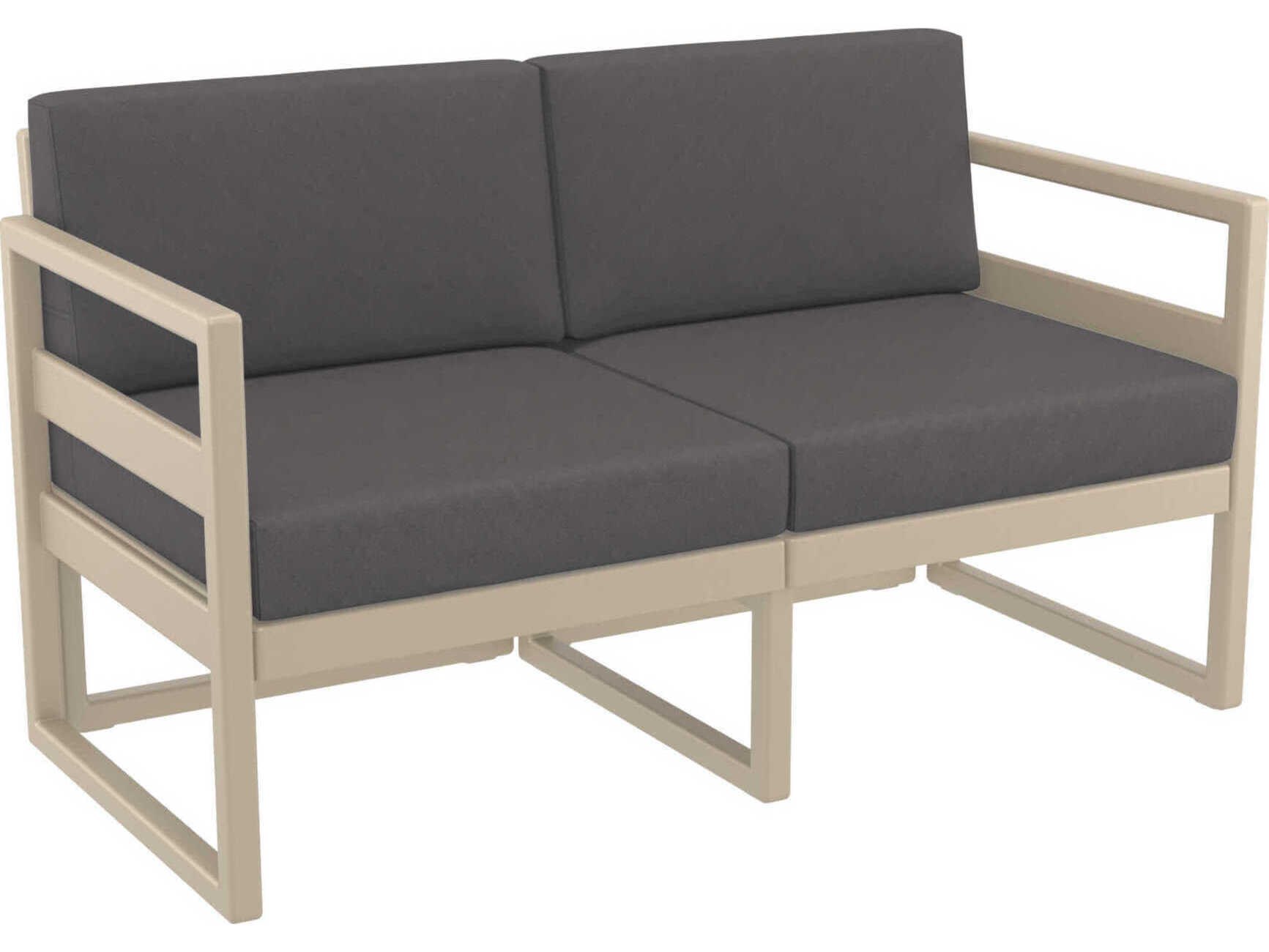 Compamia Mykonos Taupe Resin Cushion Loveseat