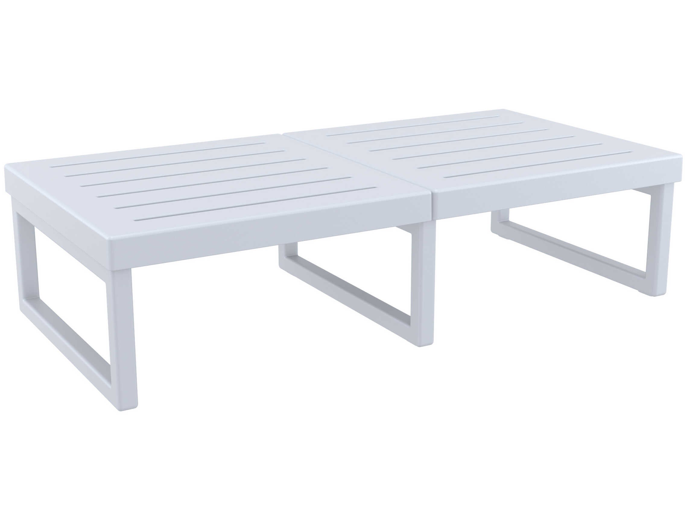 Compamia Mykonos Silver Resin Rectangular Coffee Table
