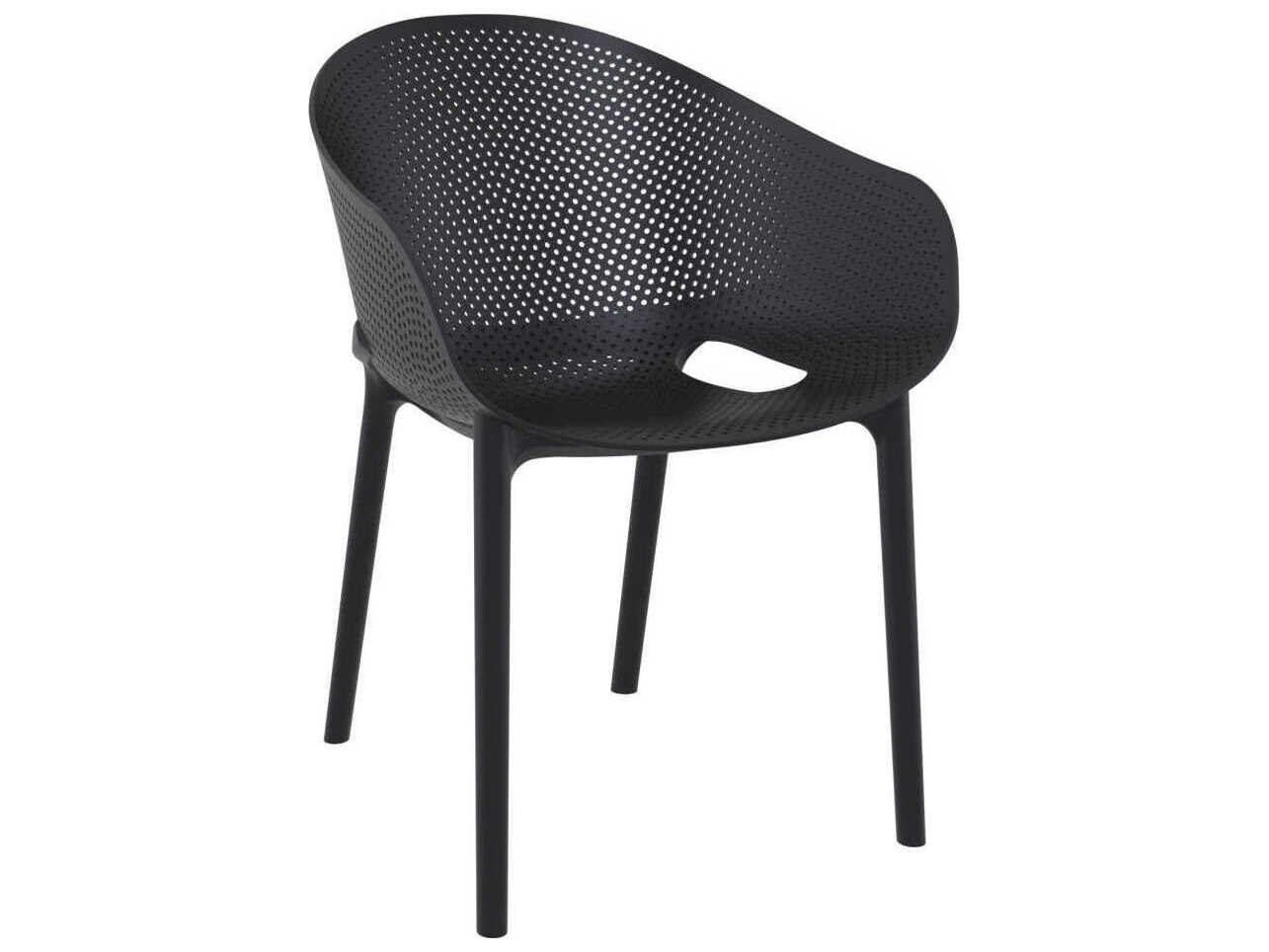 Compamia Sky Black Resin Dining Chair (Set of 2)