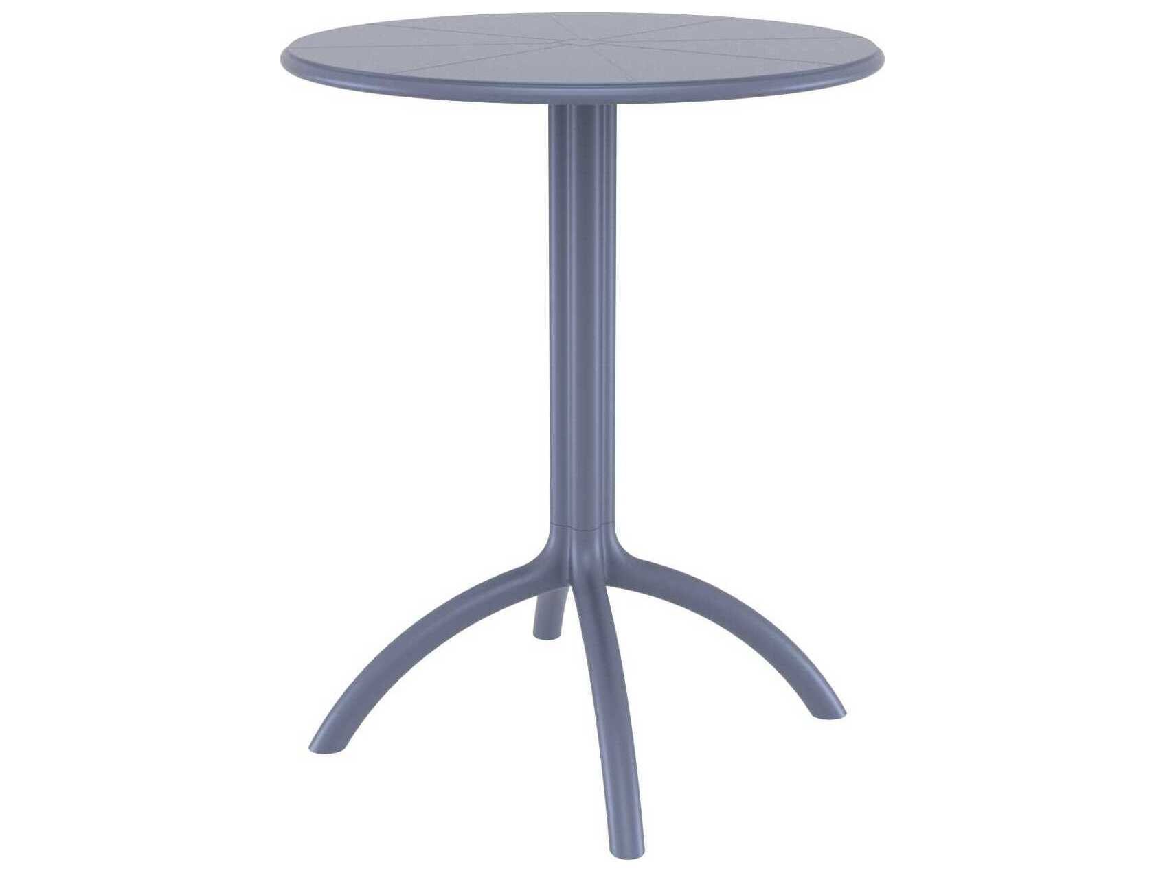 Compamia Octopus Dark Gray Polypropylene Round Bistro Table
