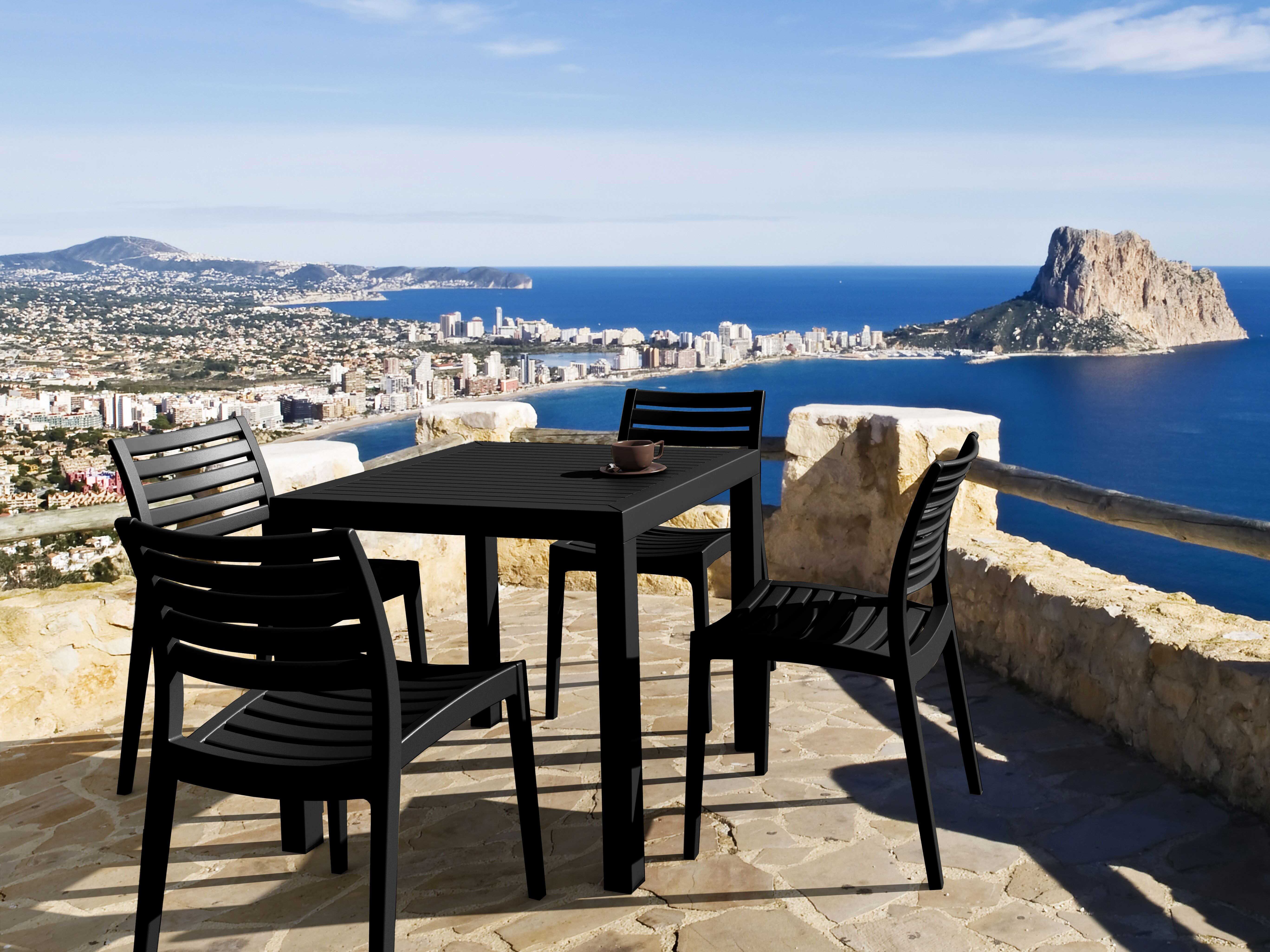 Compamia Ares Black Polypropylene Dining Set