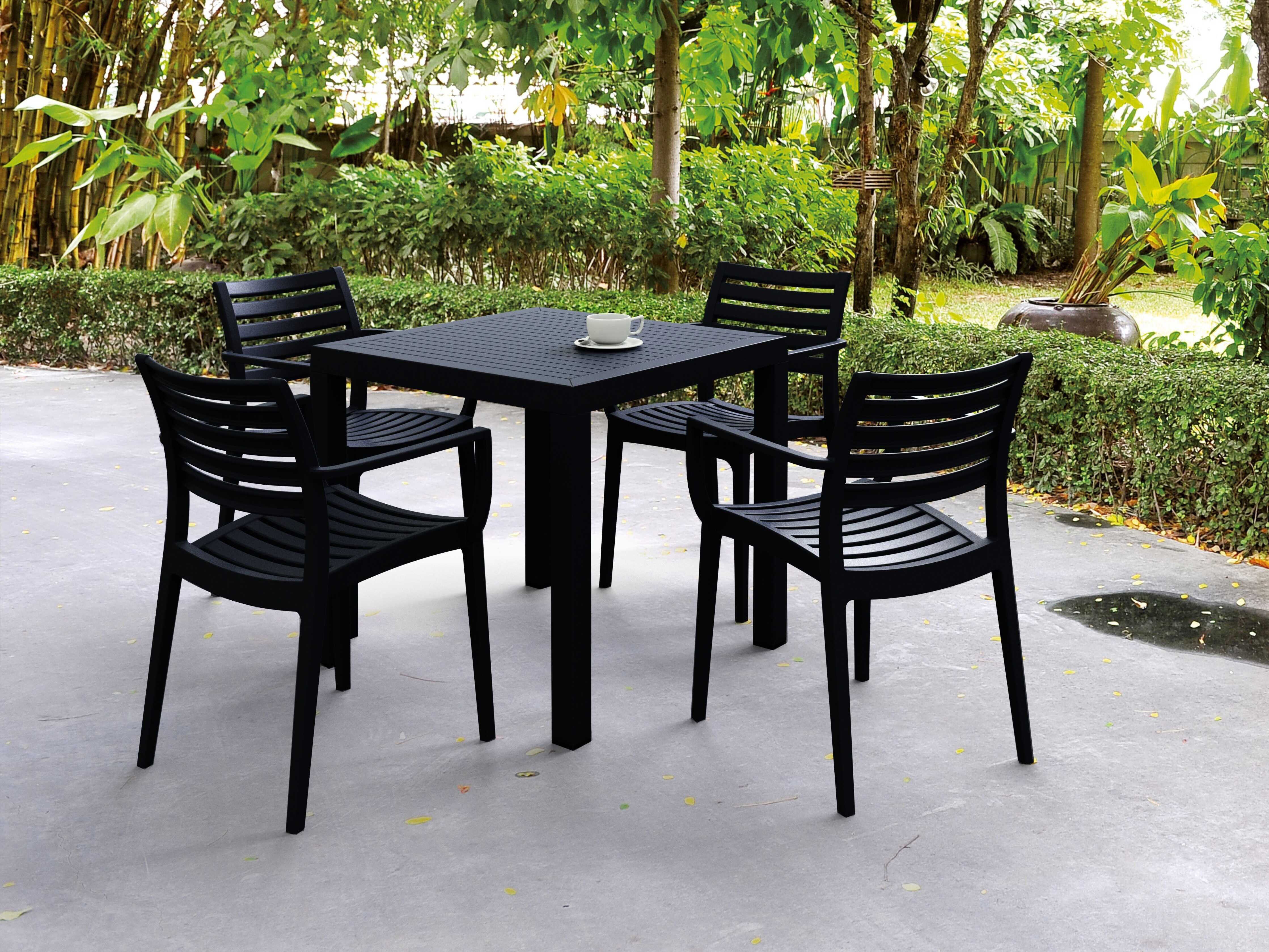 Compamia Artemis Black Polypropylene Dining Set