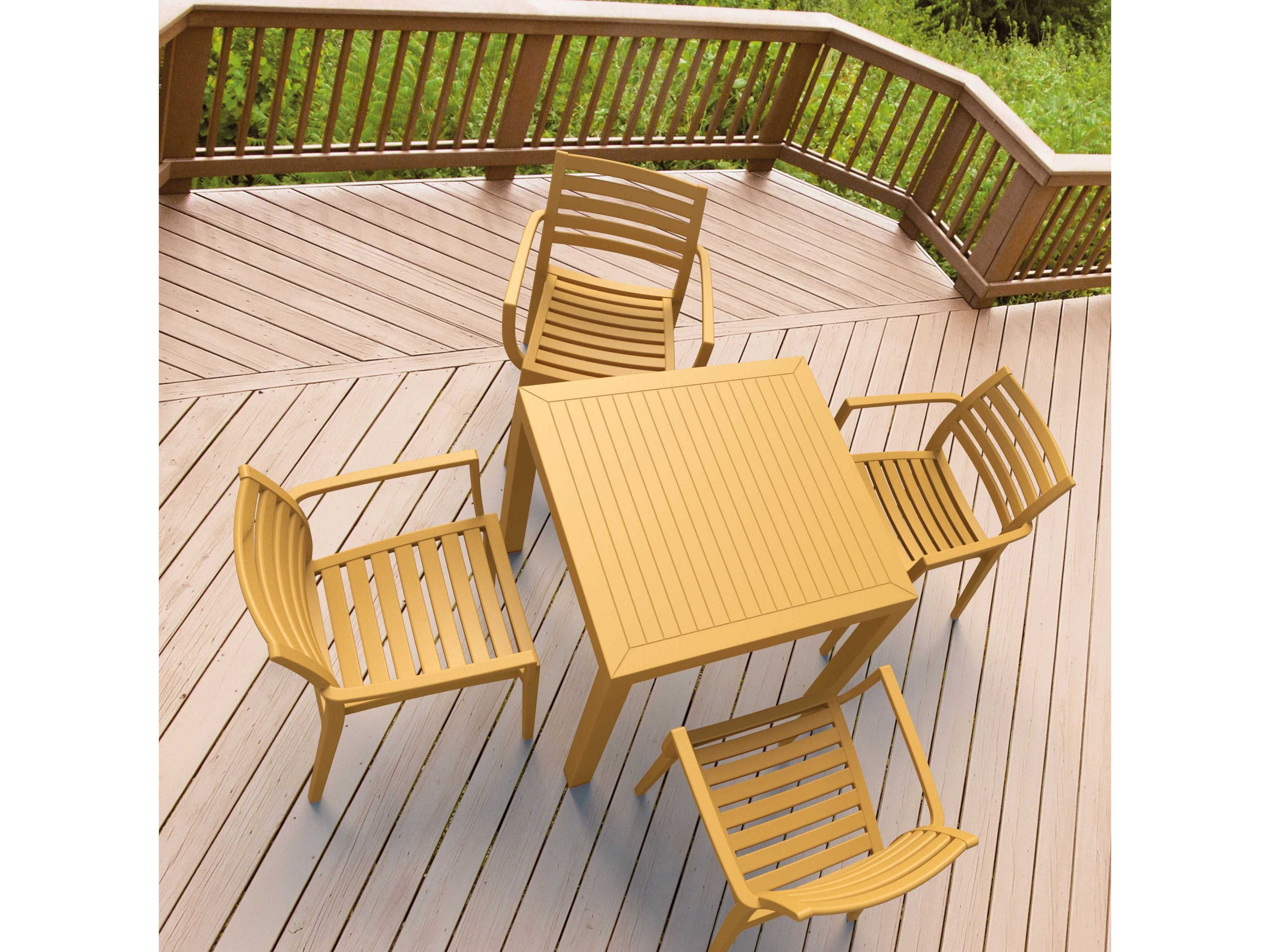 Compamia Artemis Teak Brown Polypropylene Dining Set