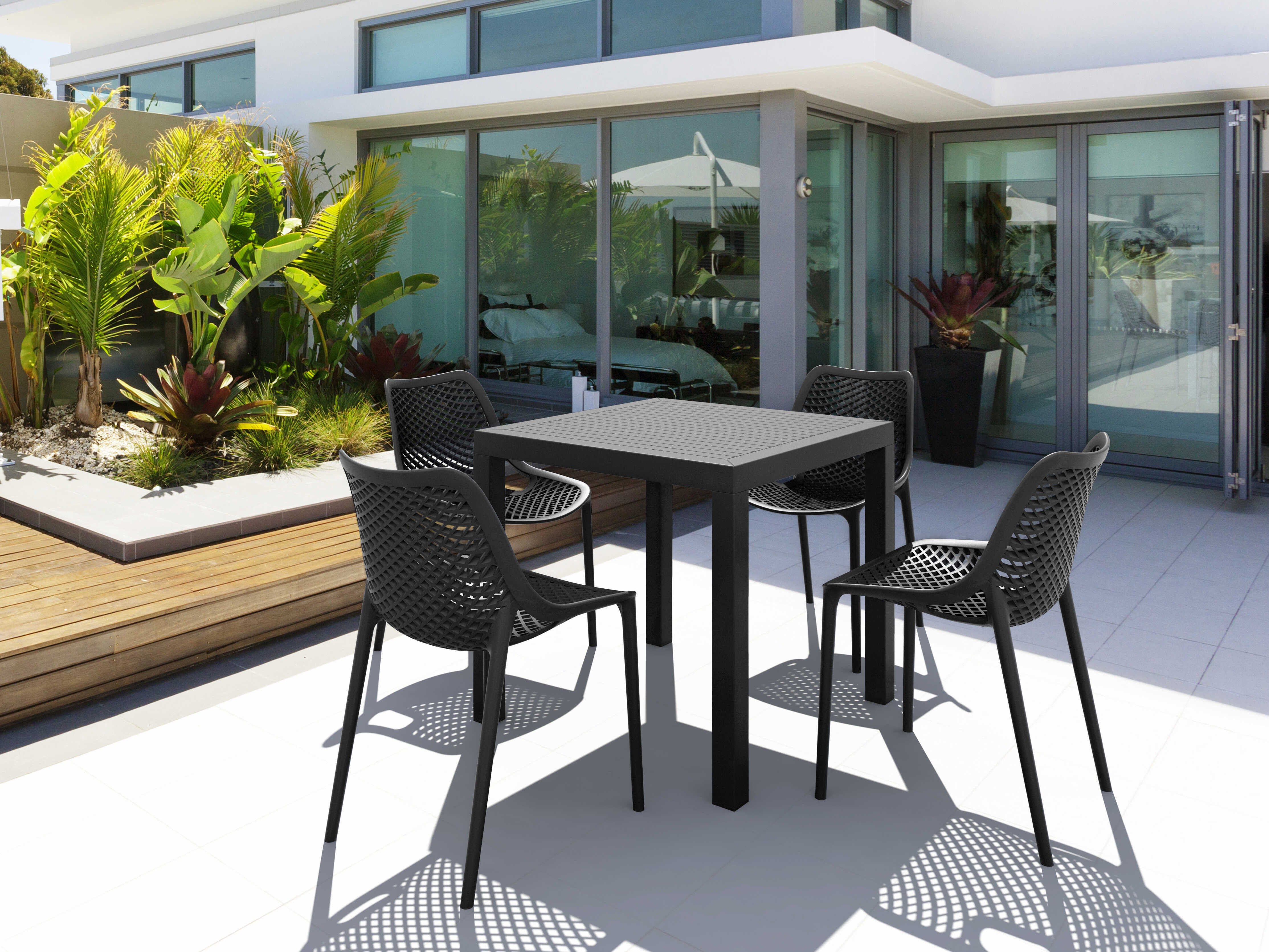 Compamia Air Black Polypropylene Dining Set