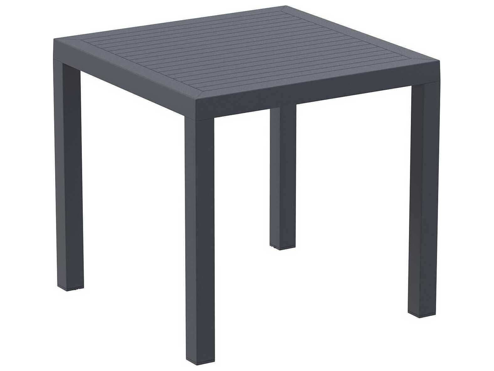 Compamia Ares Dark Gray Polypropylene Square Dining Table