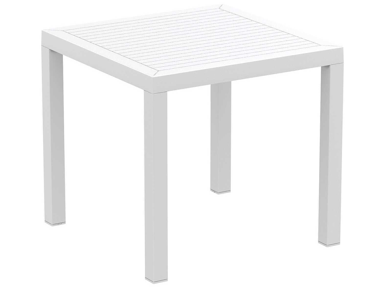 Compamia Ares White Polypropylene Square Dining Table