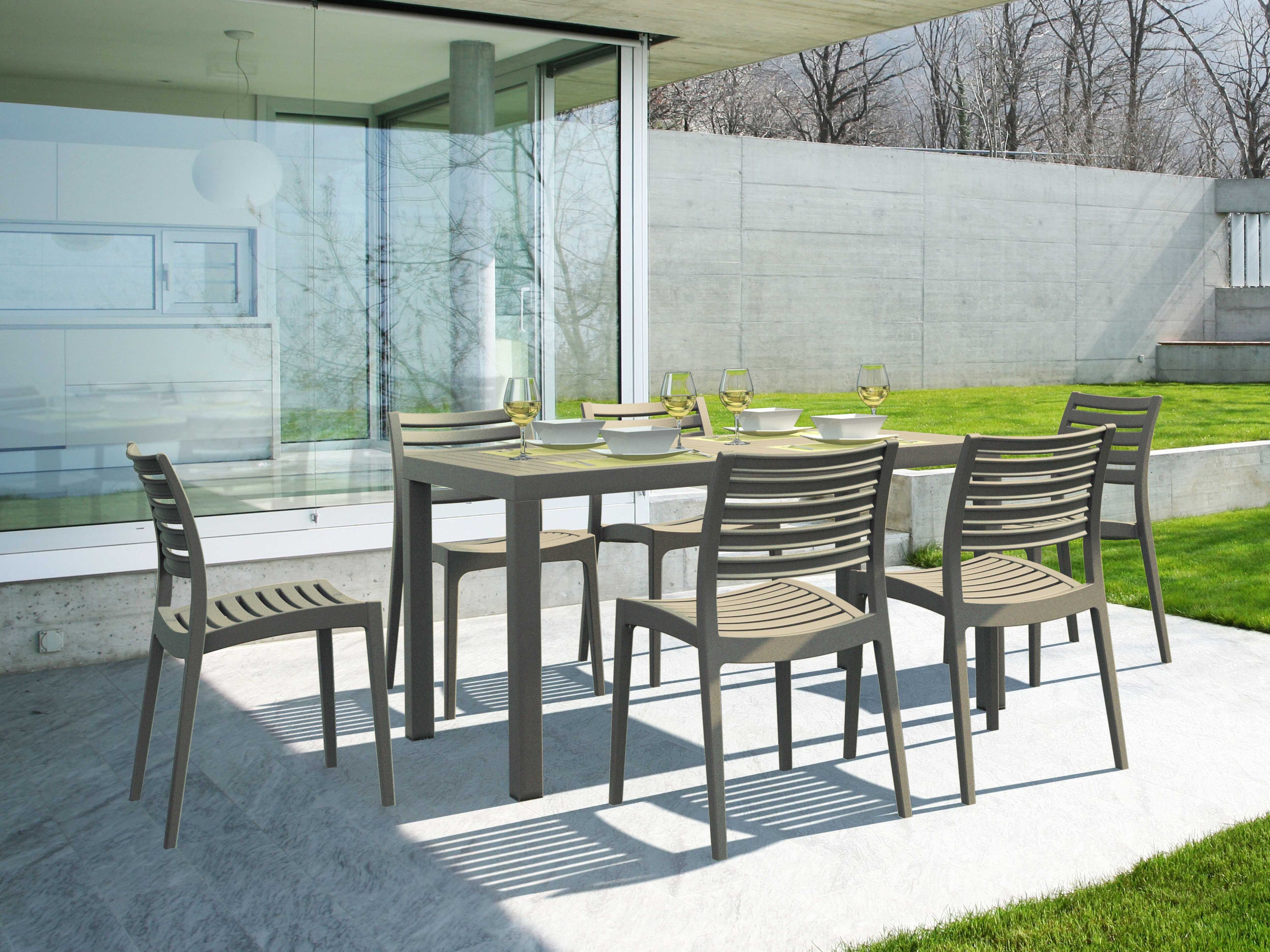 Compamia Ares Taupe Polypropylene Dining Set