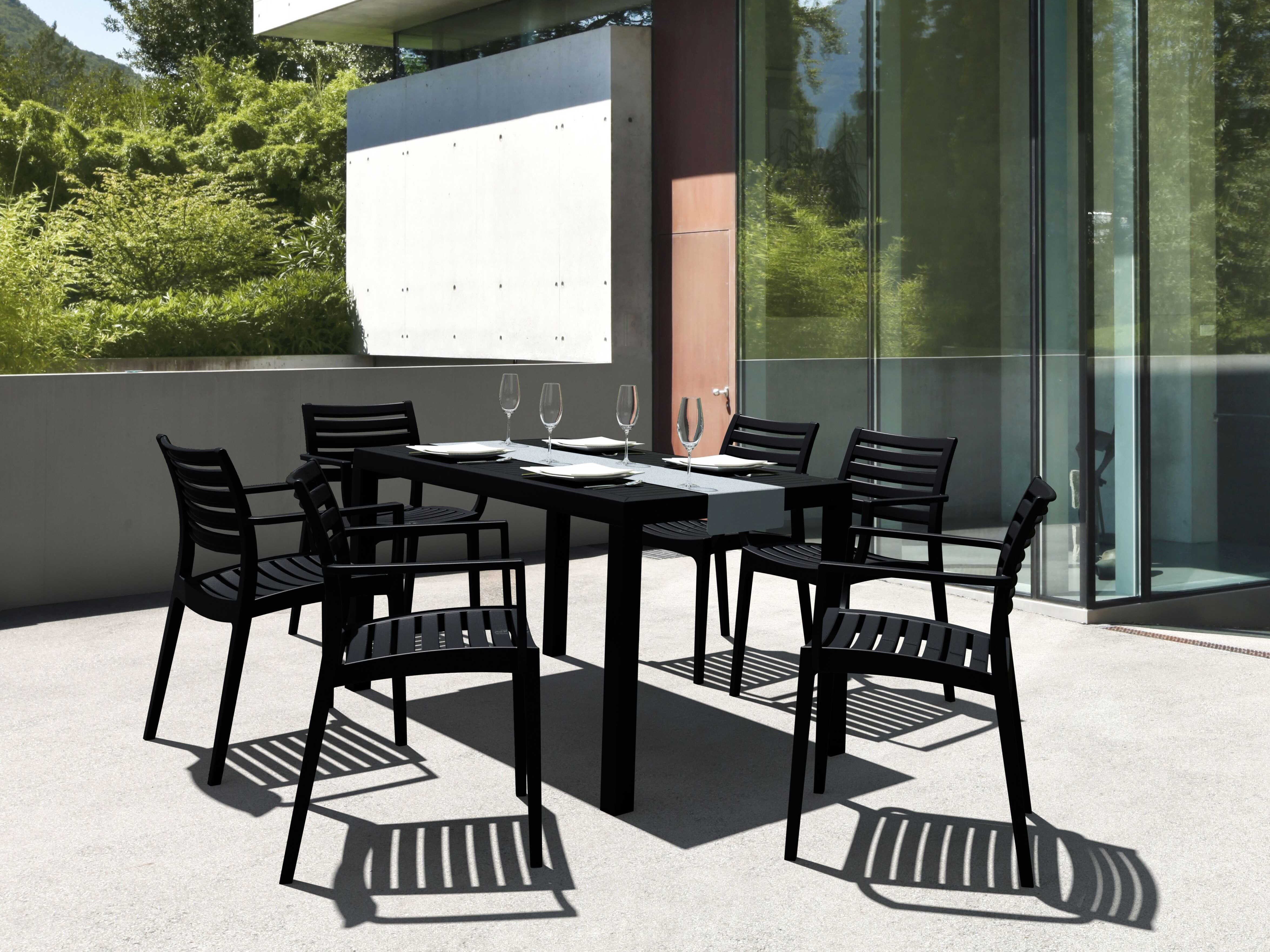 Compamia Artemis Black Polypropylene Dining Set