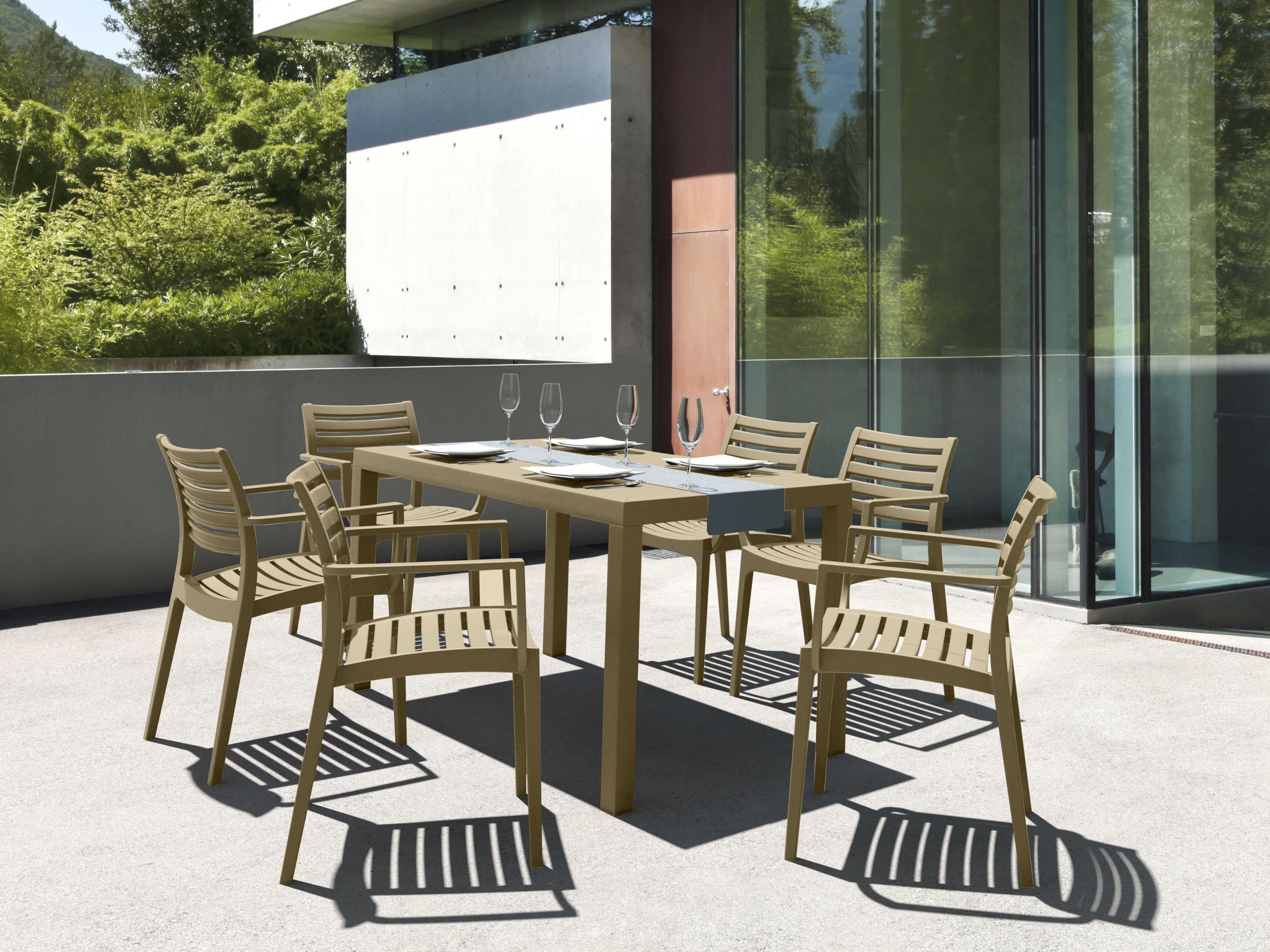 Compamia Artemis Taupe Polypropylene Dining Set