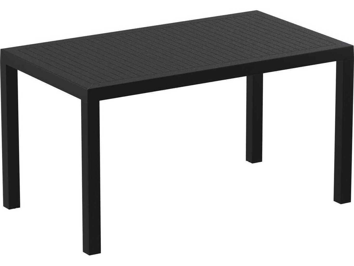 Compamia Ares Black Polypropylene Rectangular Dining Table