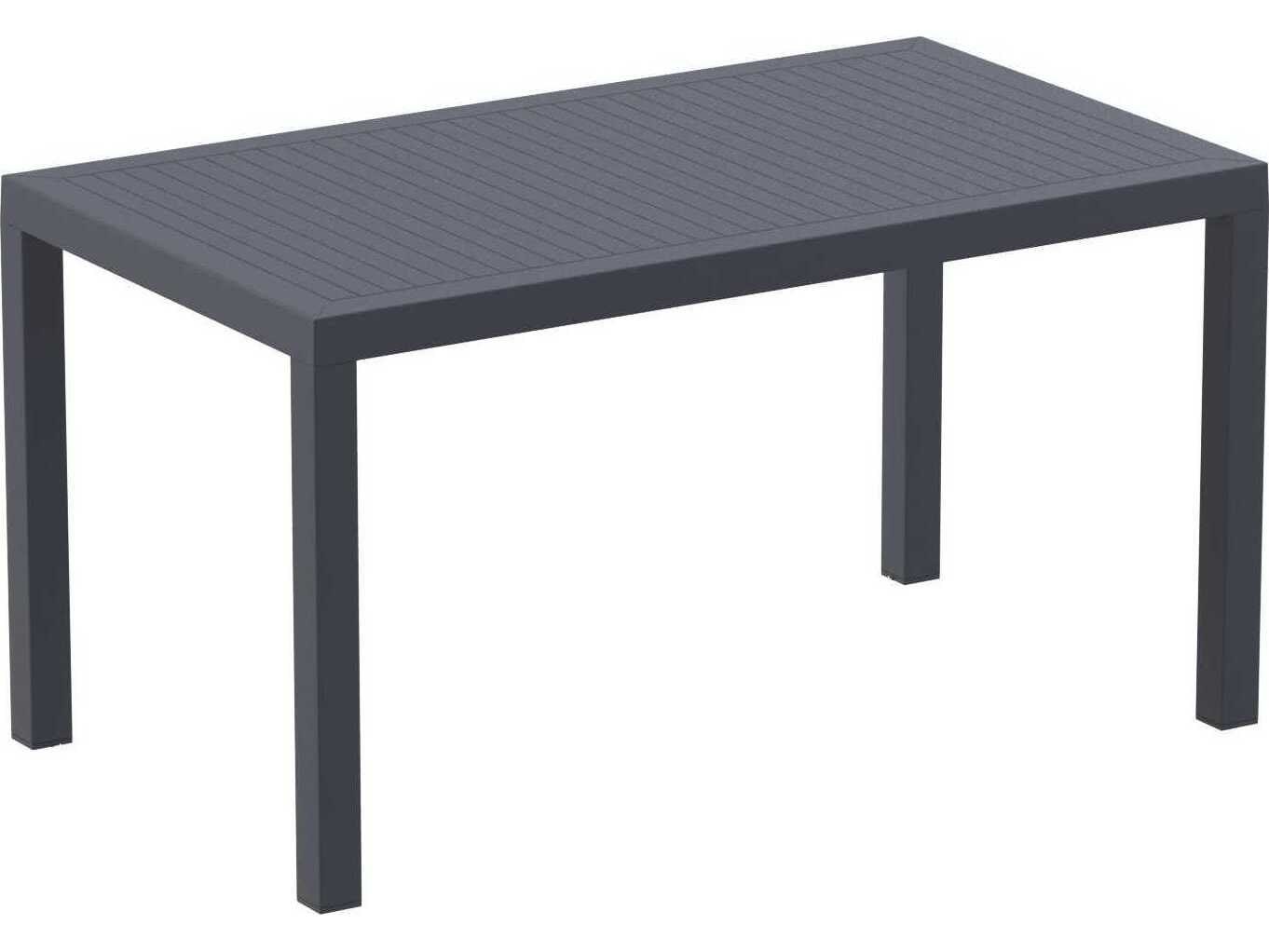Compamia Ares Dark Gray Polypropylene Rectangular Dining Table