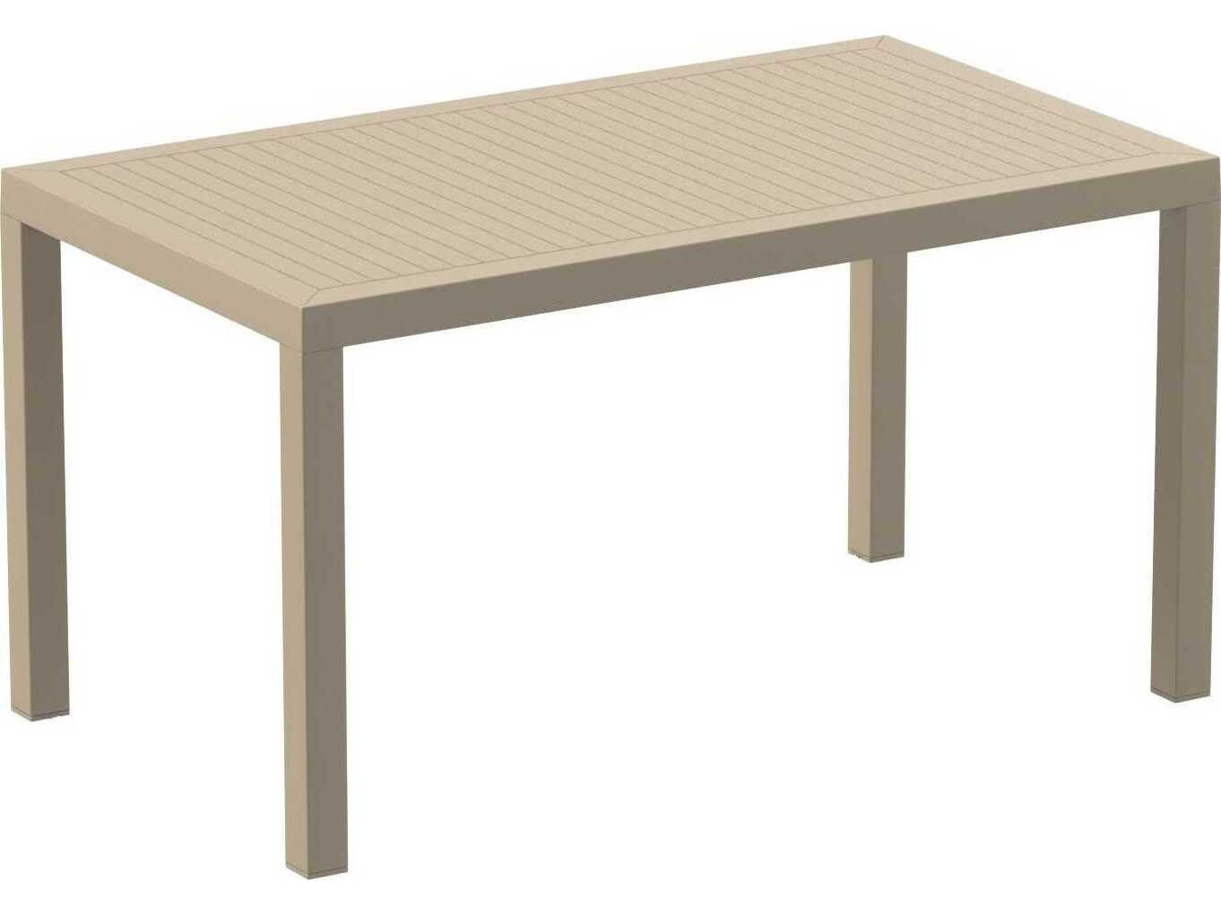 Compamia Ares Taupe Polypropylene Rectangular Dining Table