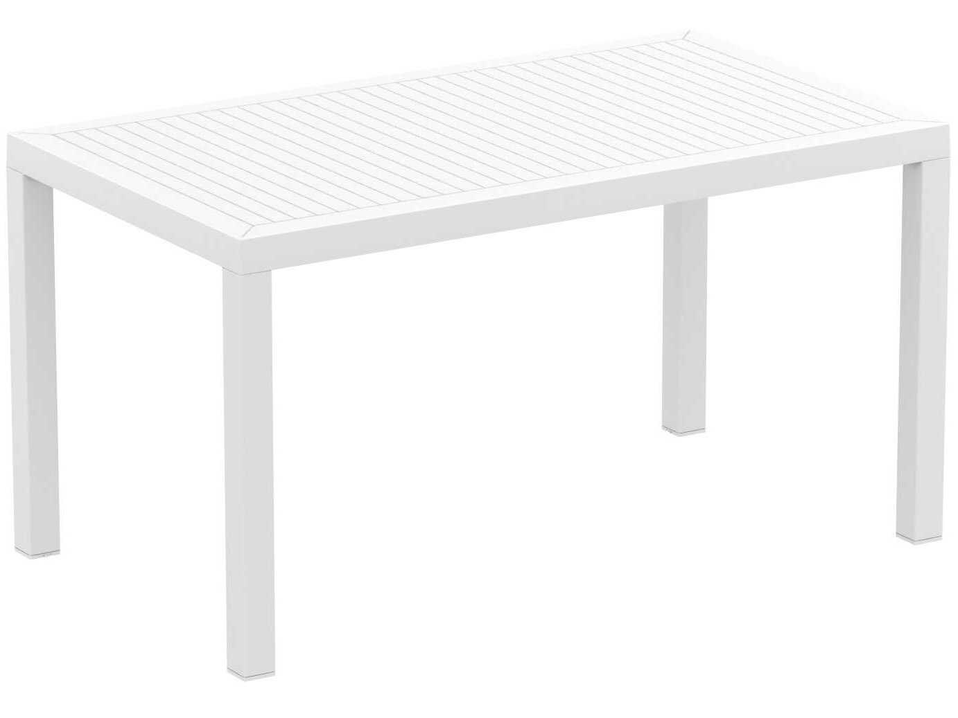 Compamia Ares White Polypropylene Rectangular Dining Table