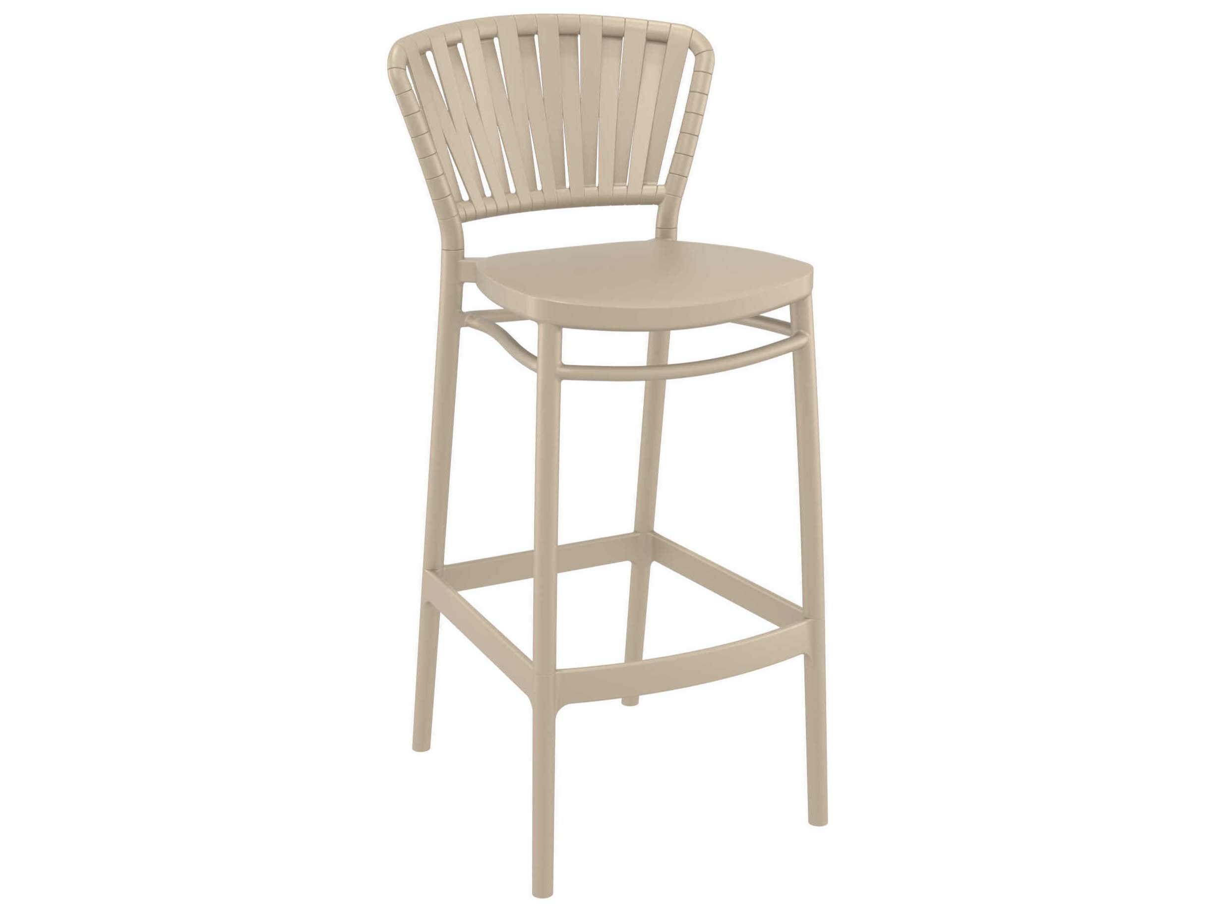 Compamia Portofino Taupe Polypropylene Bar Stool (Set of 2)