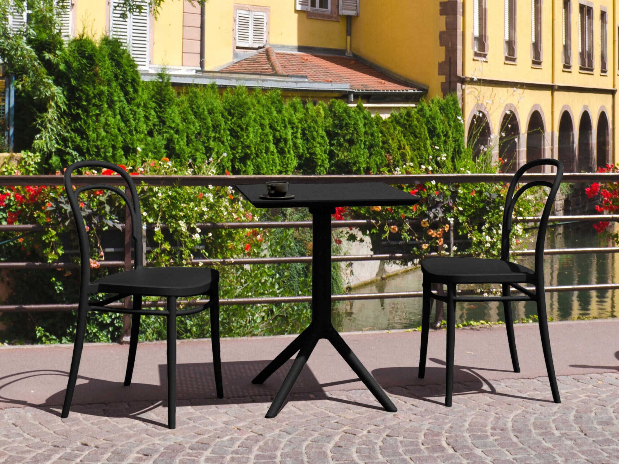 Compamia Marie Black Resin Dining Set