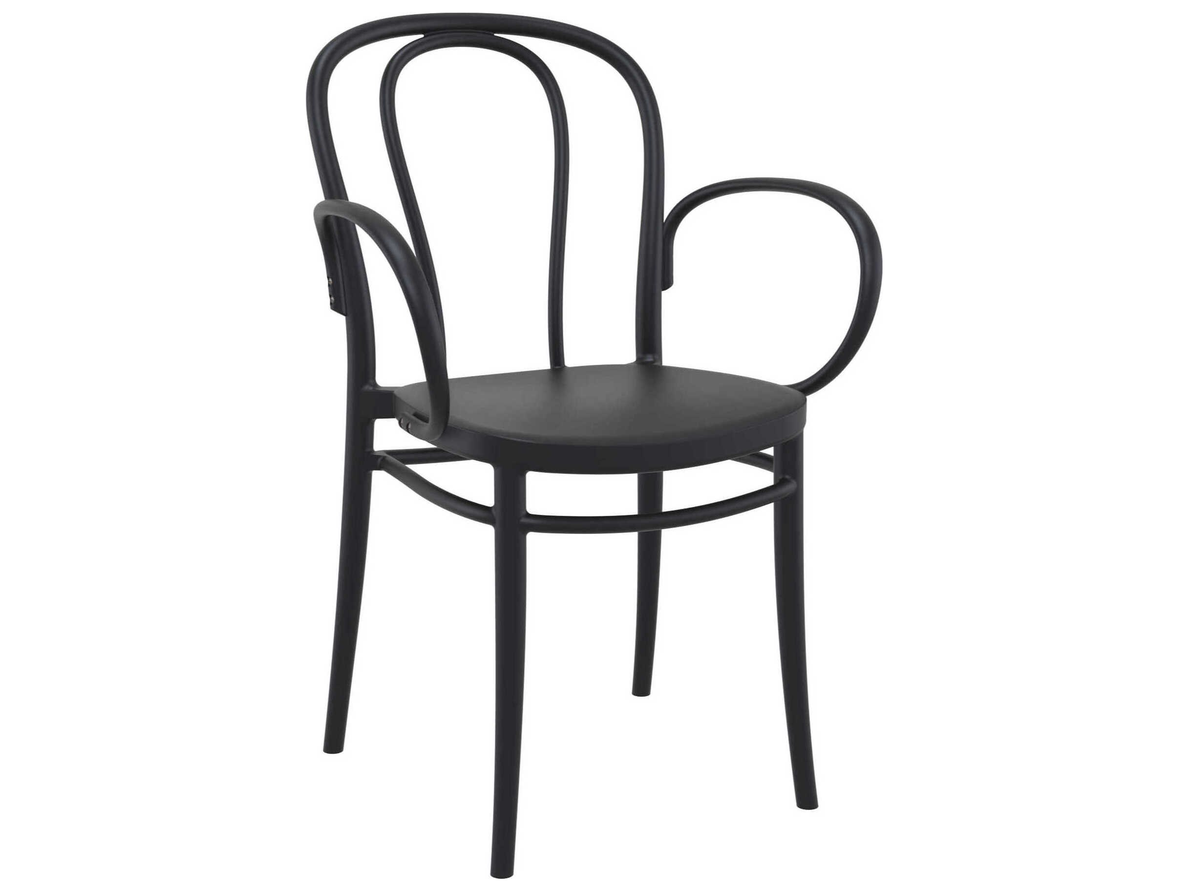 Compamia Victor Black Resin Dining Chair (Set of 2)