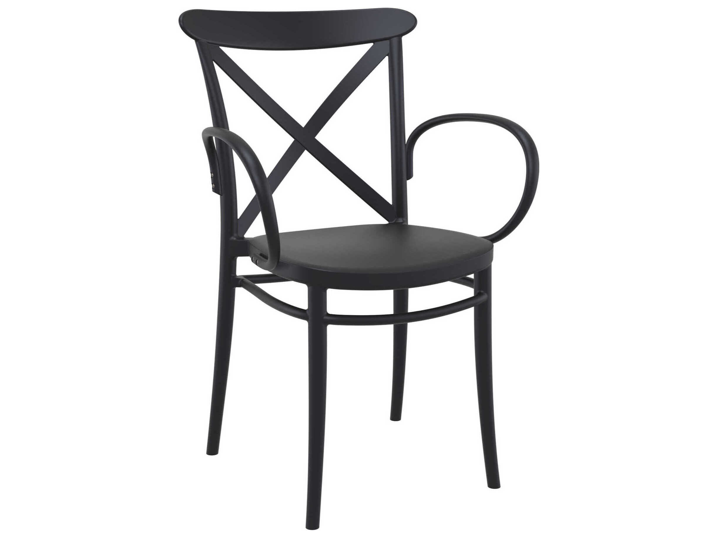 Compamia Cross Black Resin Dining Chair (Set of 2)